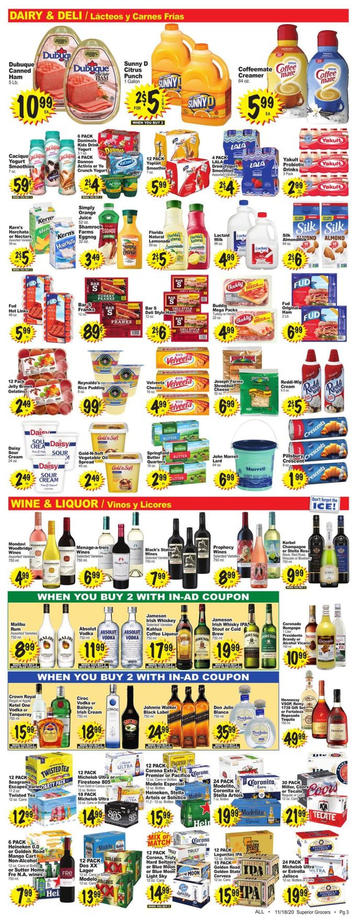 Superior Grocers Weekly Ad Circular - valid 11/18-11/24/2020 (Page 3)