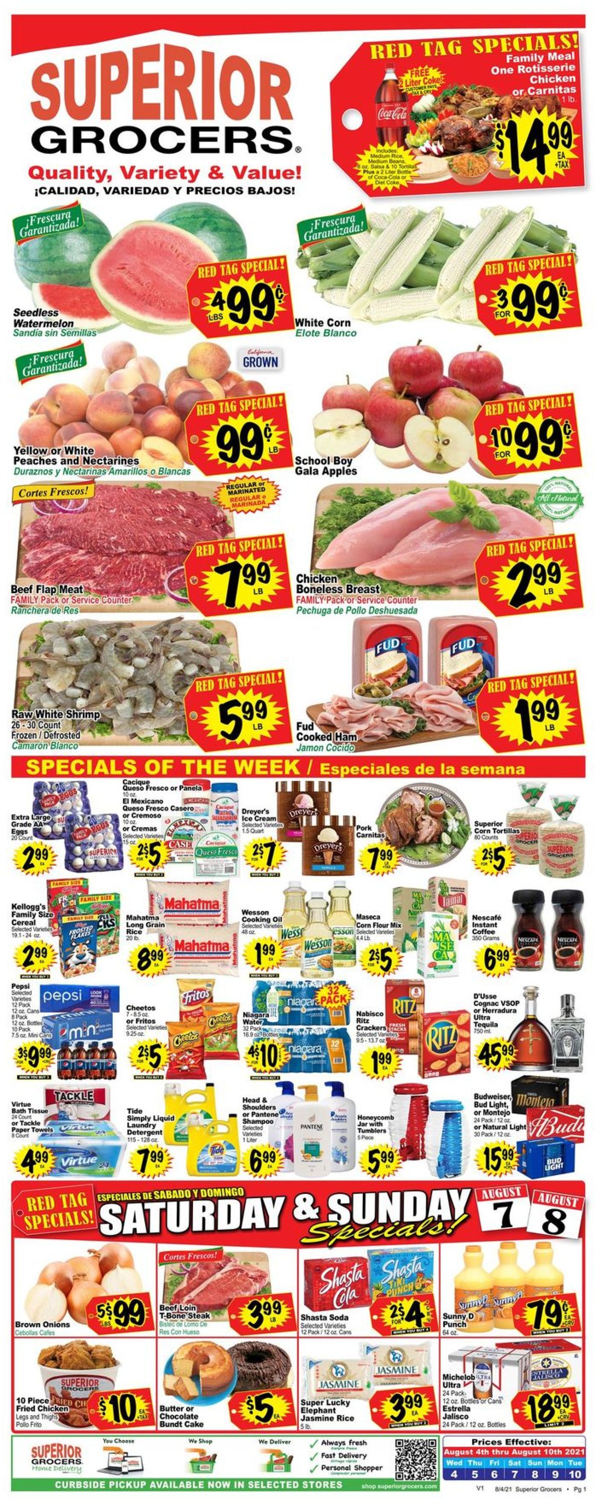 Superior Grocers Weekly Ad Circular - valid 08/04-08/10/2021