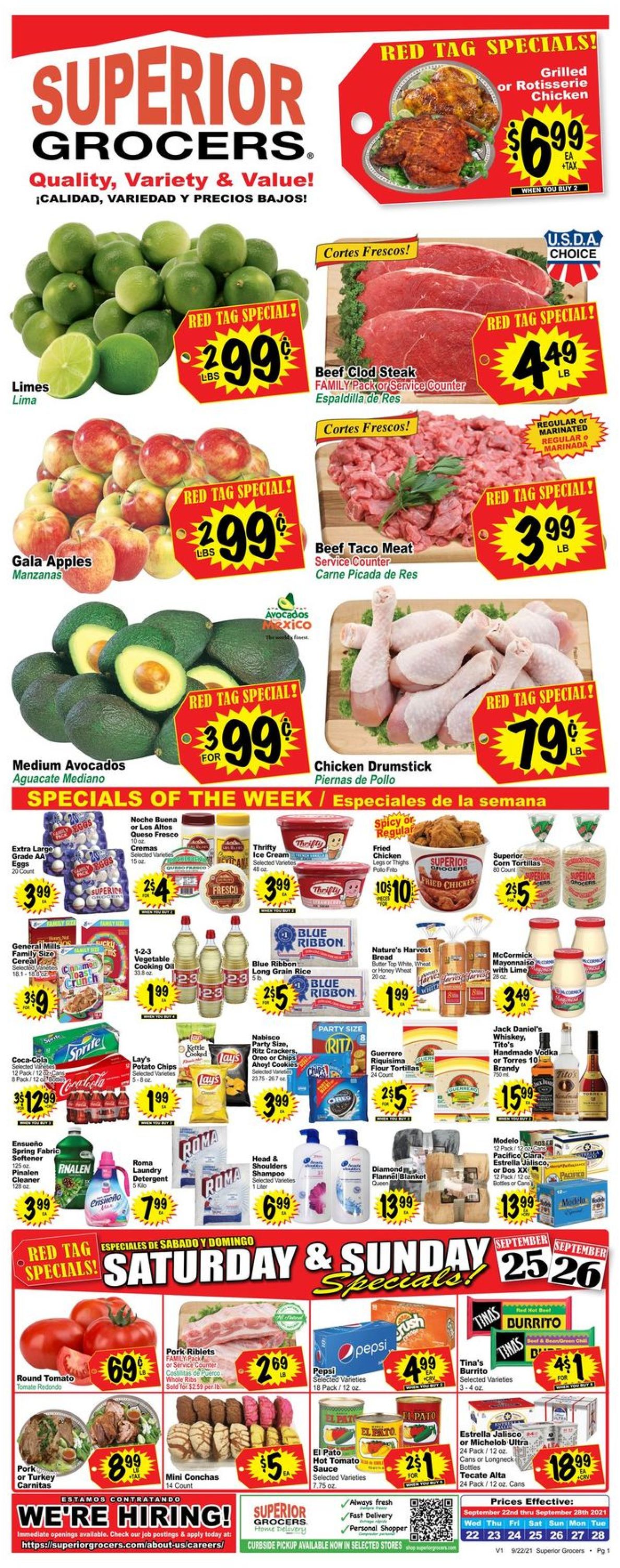 Superior Grocers Weekly Ad Circular - valid 09/22-09/28/2021