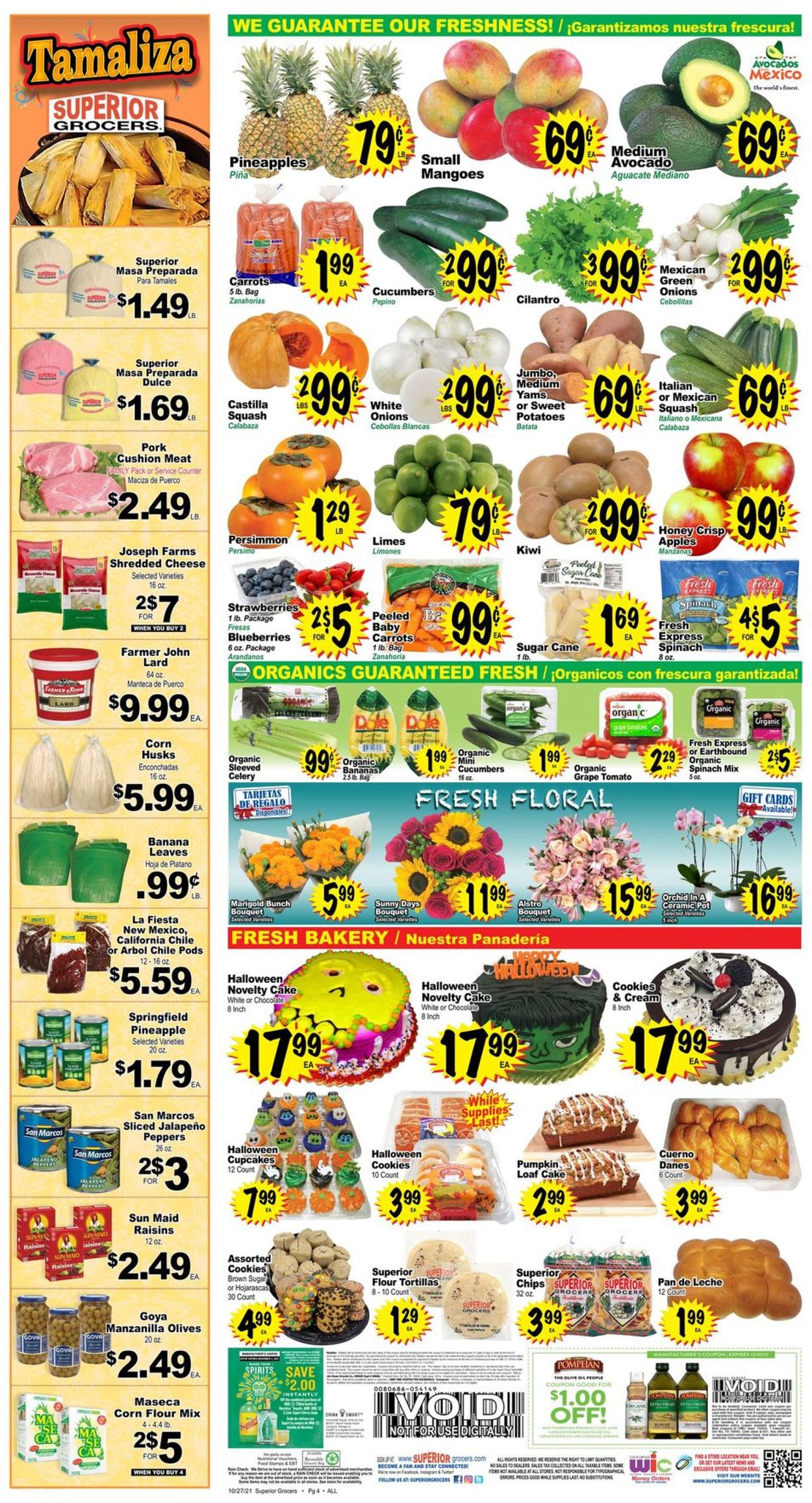 Superior Grocers HALLOWEEN 2021 Weekly Ad Circular - valid 10/27-11/02/2021 (Page 4)