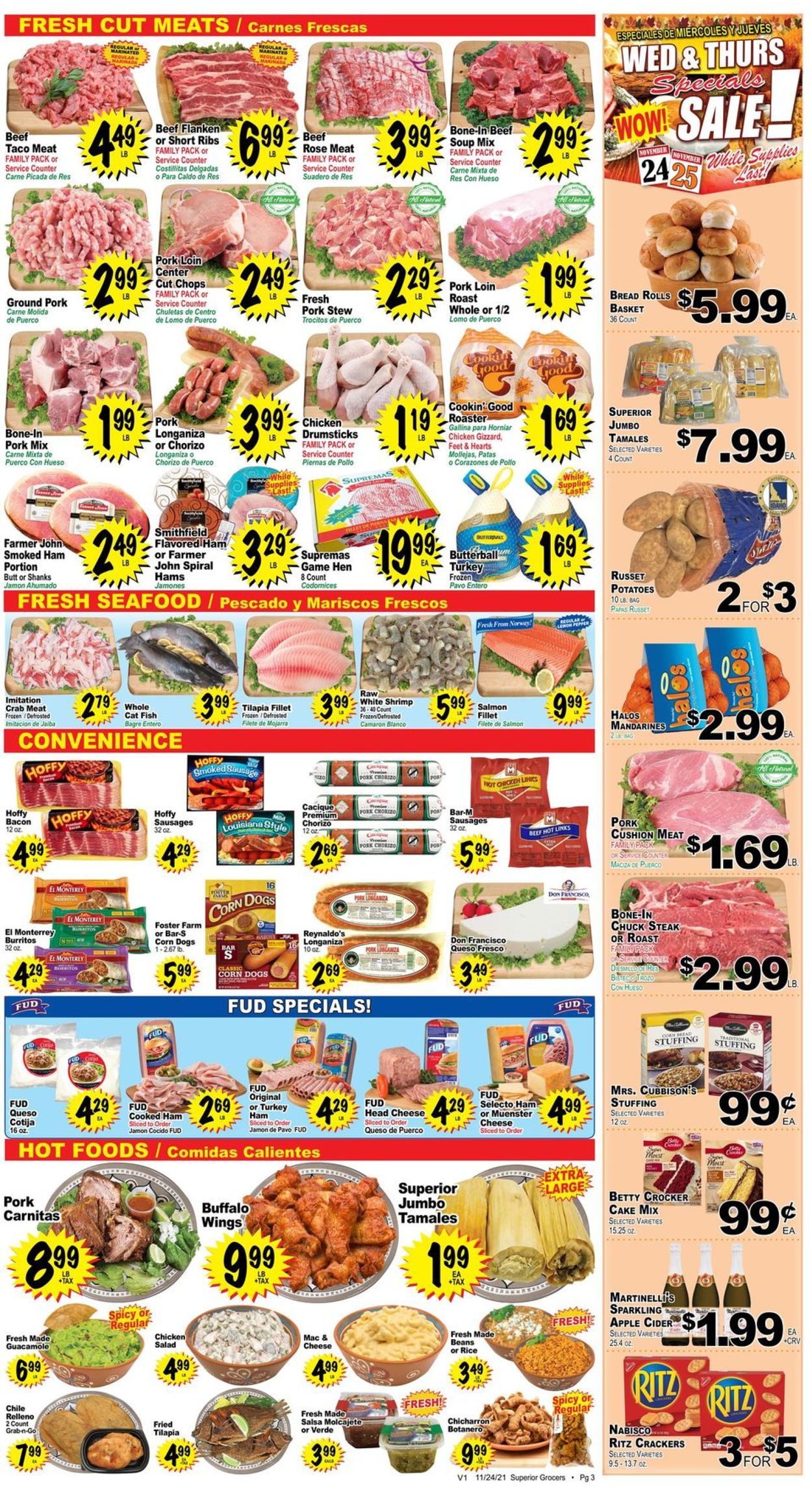 Superior Grocers HOLIDAY 2021 Weekly Ad Circular - valid 11/24-11/30/2021 (Page 3)