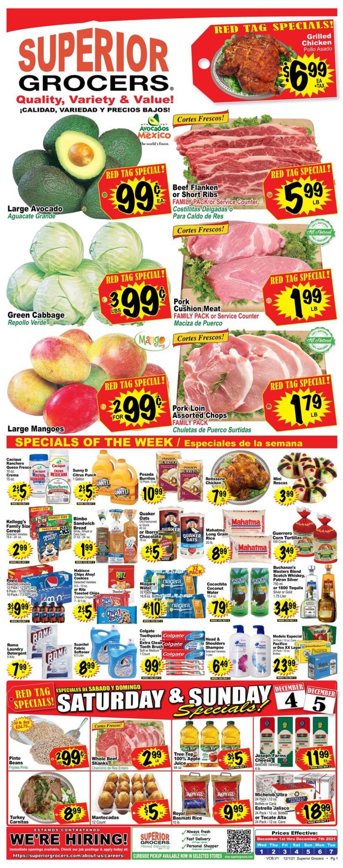 Superior Grocers Weekly Ad Circular - valid 12/01-12/07/2021