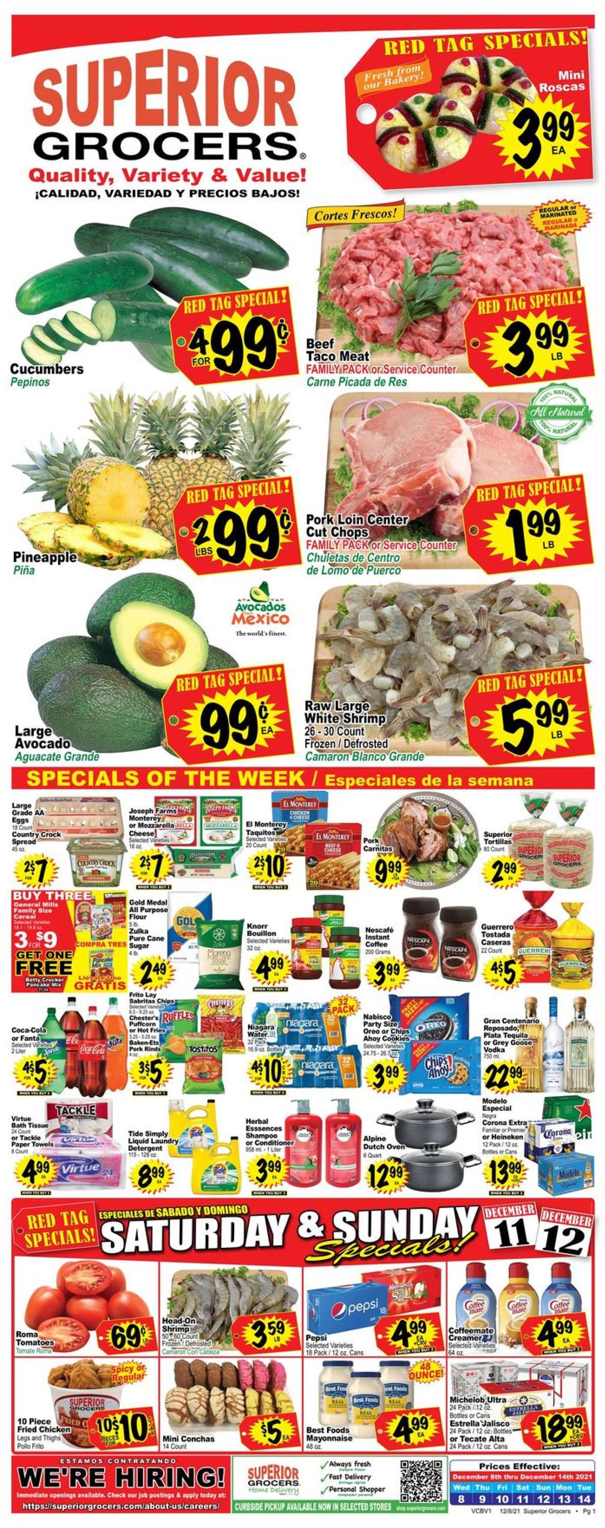 Superior Grocers Weekly Ad Circular - valid 12/08-12/14/2021