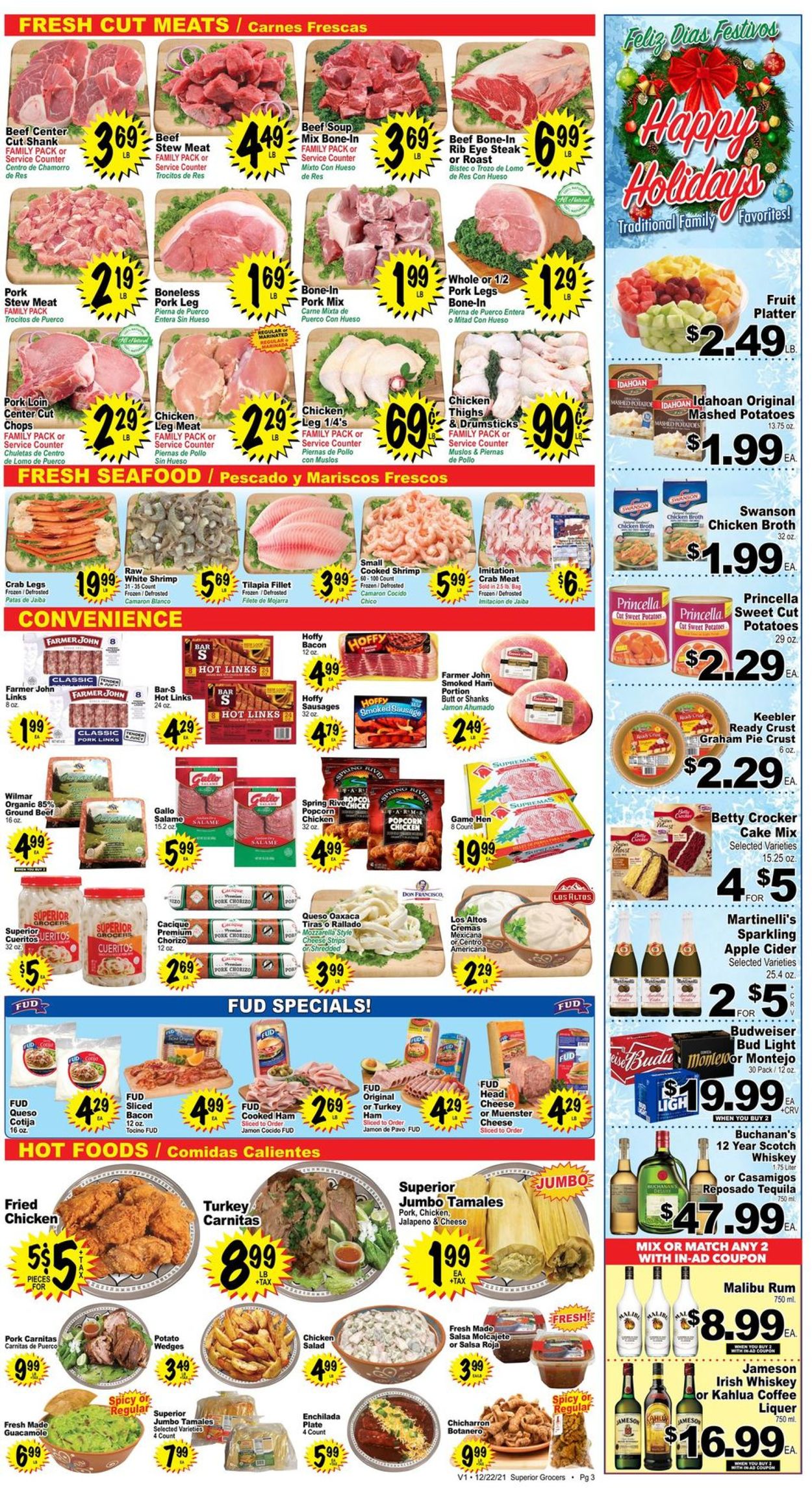 Superior Grocers CHRISTMAS 2021 Weekly Ad Circular - valid 12/22-12/28/2021 (Page 3)