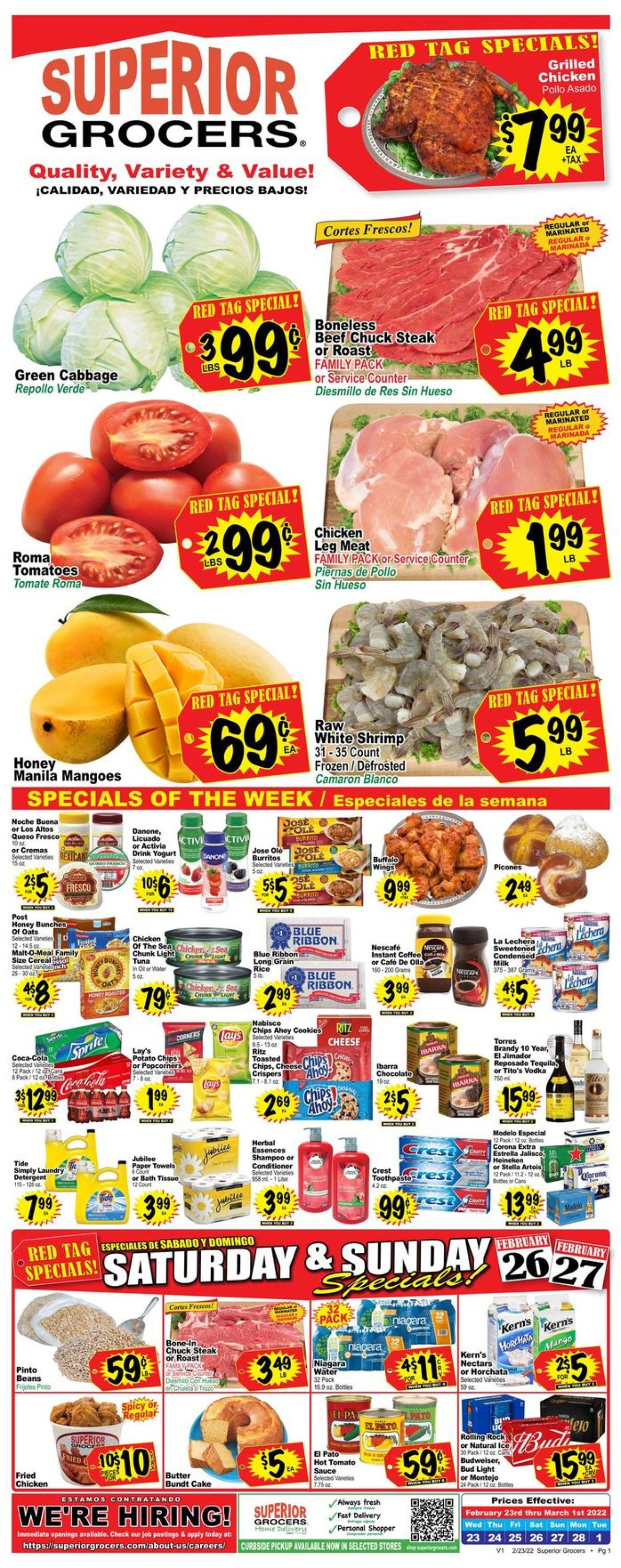 Superior Grocers Weekly Ad Circular - valid 02/23-03/01/2022