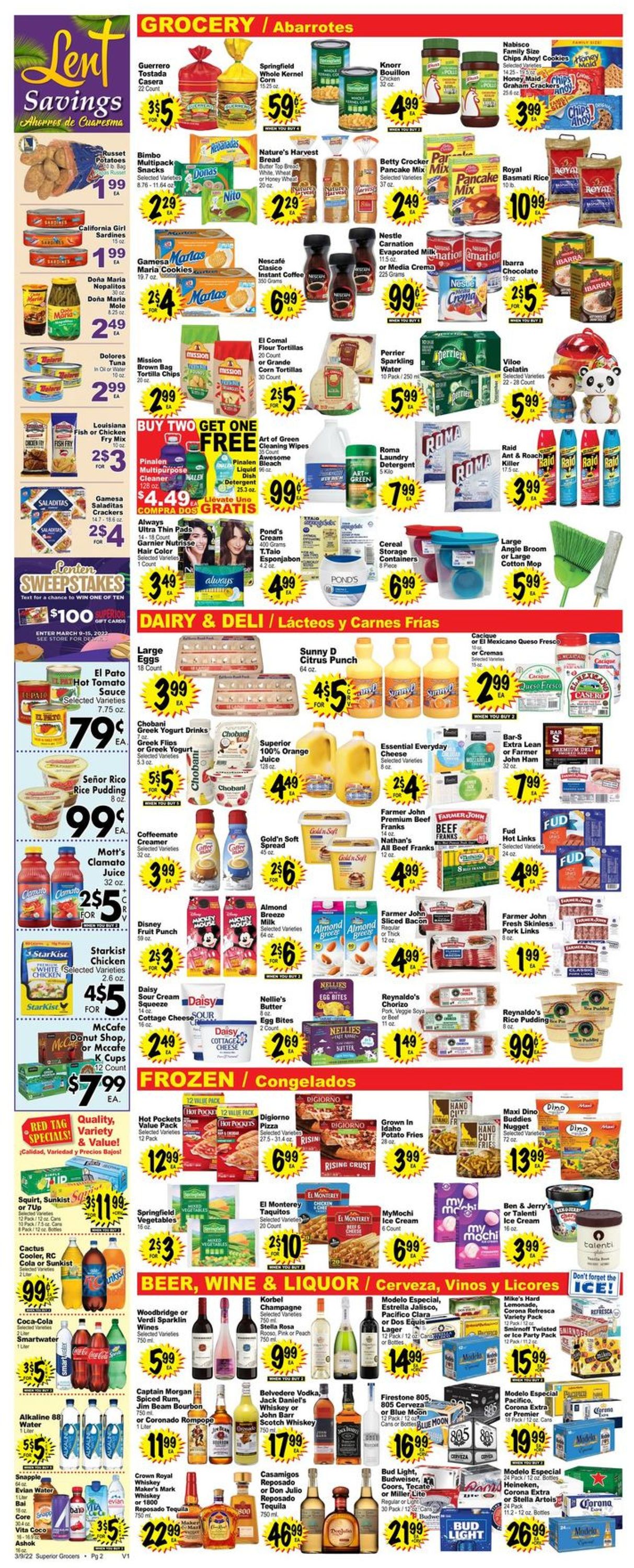 Superior Grocers Weekly Ad Circular - valid 03/09-03/15/2022 (Page 2)