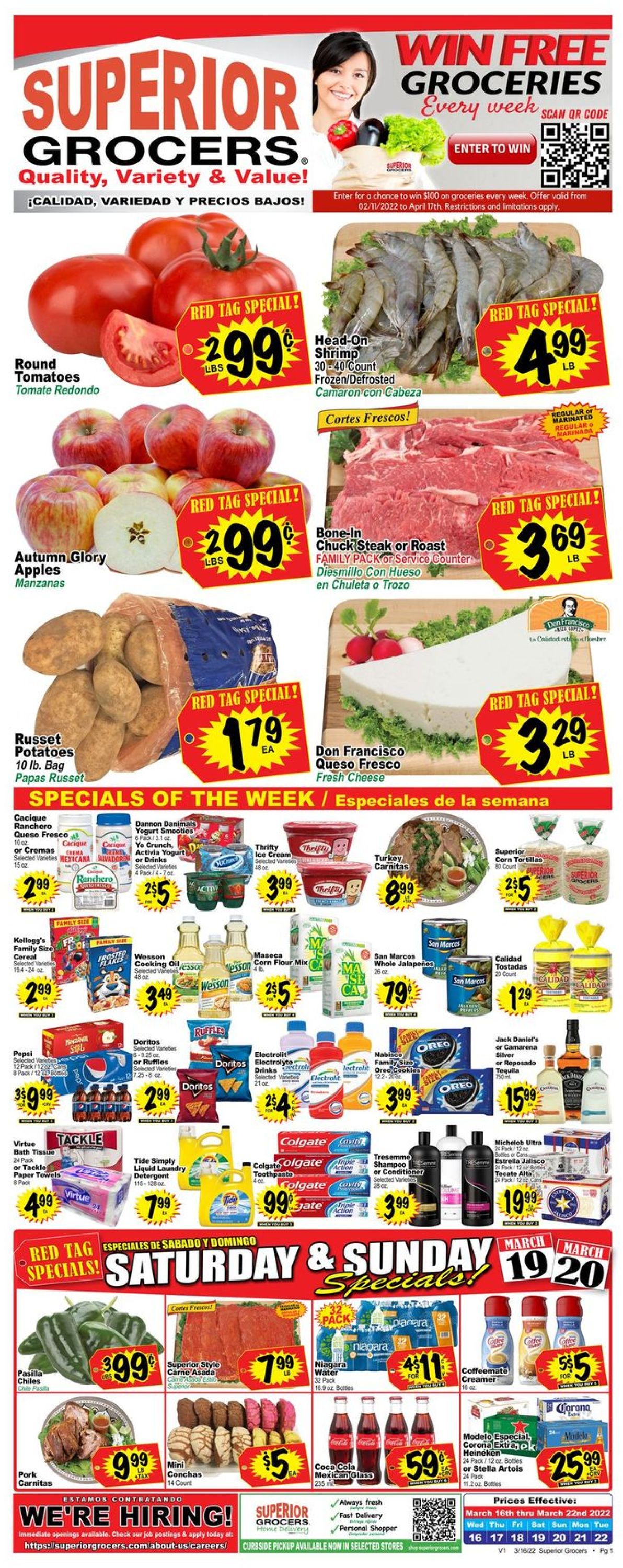 Superior Grocers Weekly Ad Circular - valid 03/16-03/22/2022