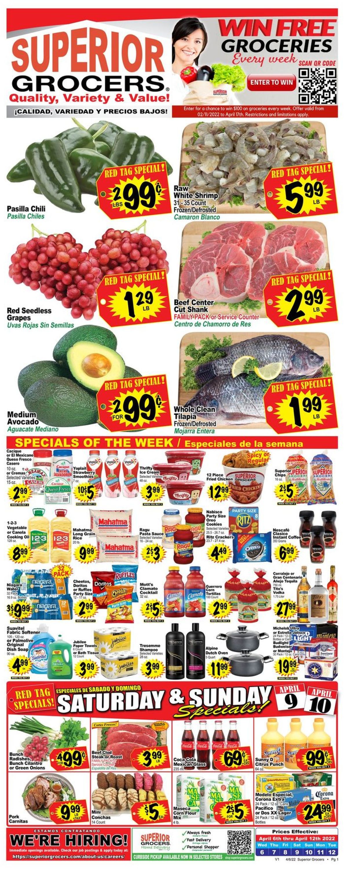 Superior Grocers Weekly Ad Circular - valid 04/06-04/12/2022