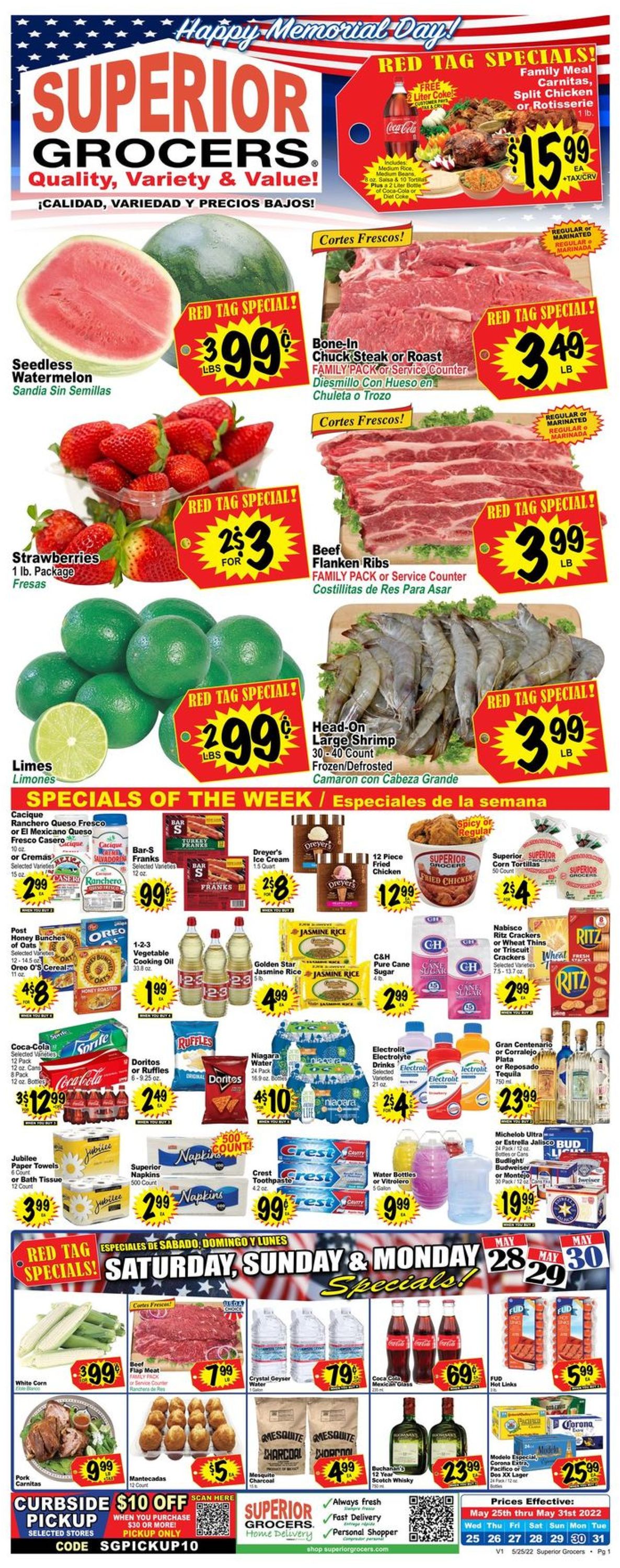 Superior Grocers Weekly Ad Circular - valid 05/25-05/31/2022