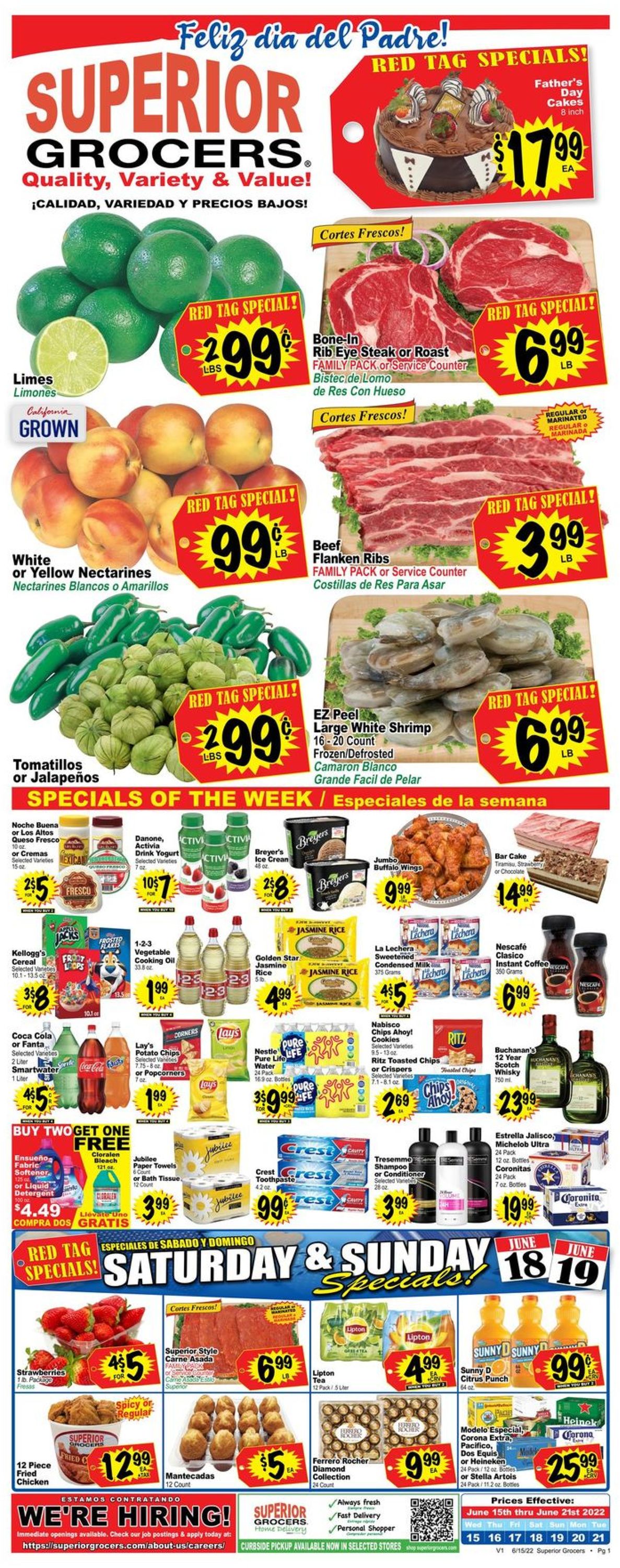 Superior Grocers Weekly Ad Circular - valid 06/15-06/21/2022