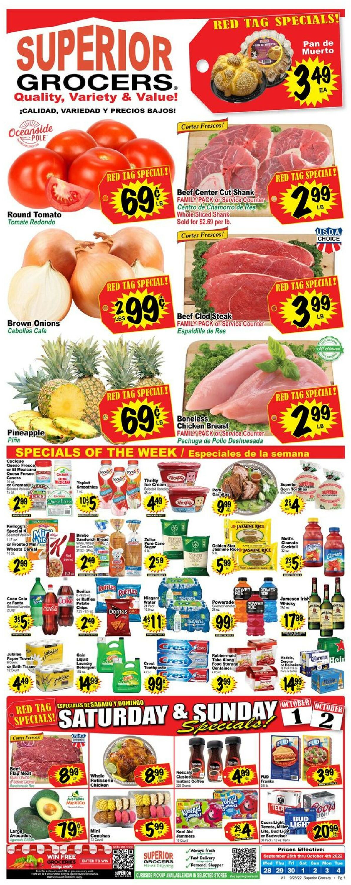 Superior Grocers Weekly Ad Circular - valid 09/28-10/04/2022