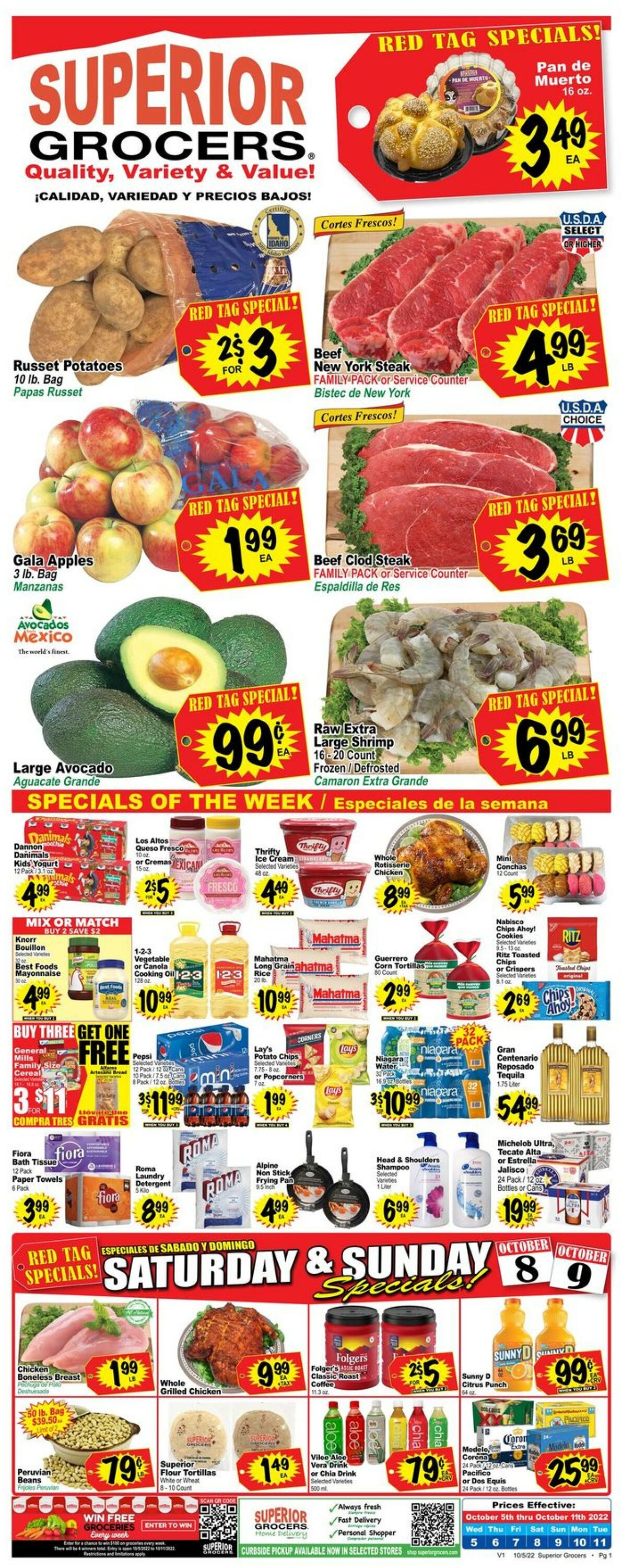 Superior Grocers Weekly Ad Circular - valid 10/05-10/11/2022