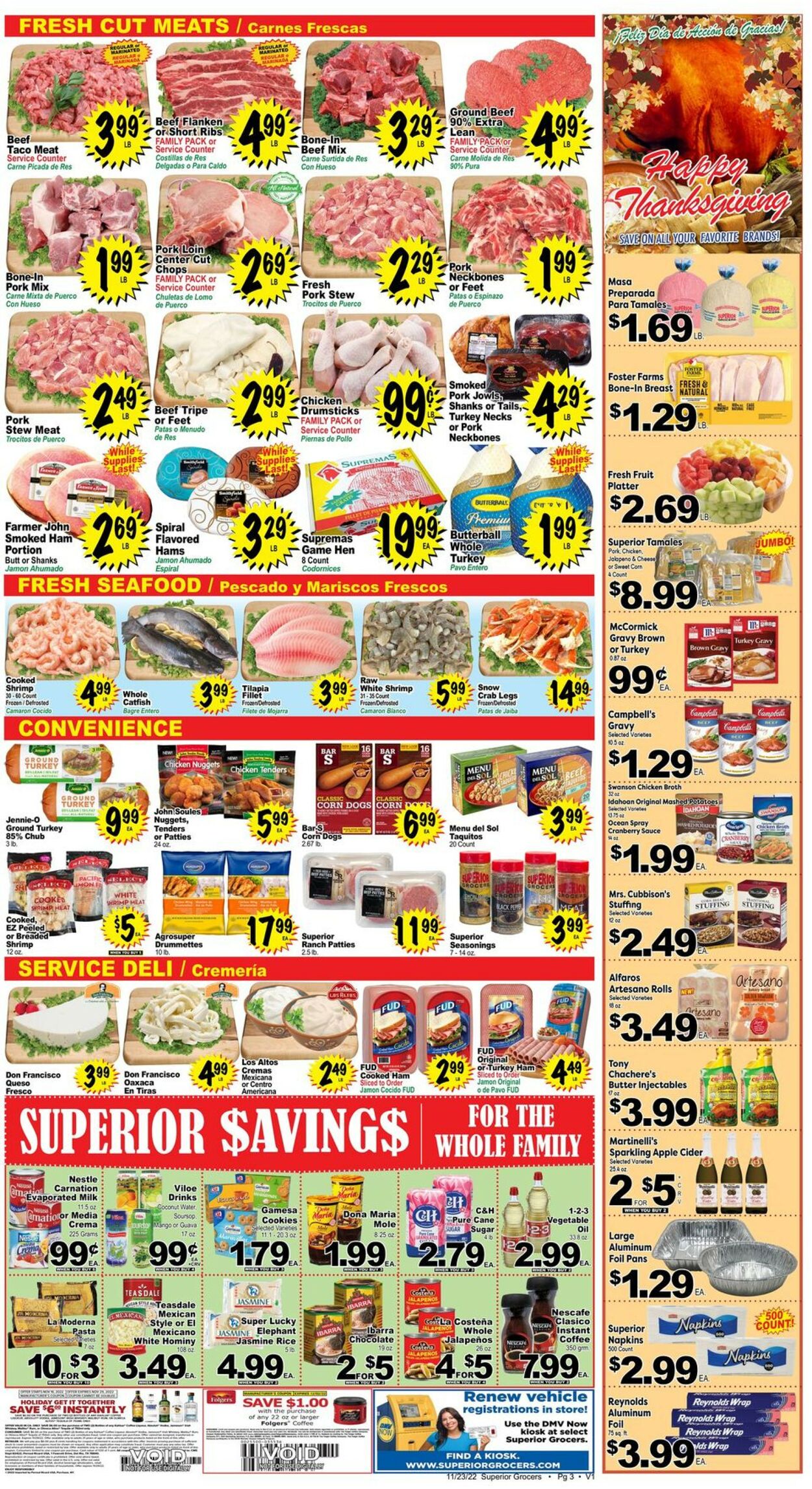 Superior Grocers Weekly Ad Circular - valid 11/23-11/29/2022 (Page 3)