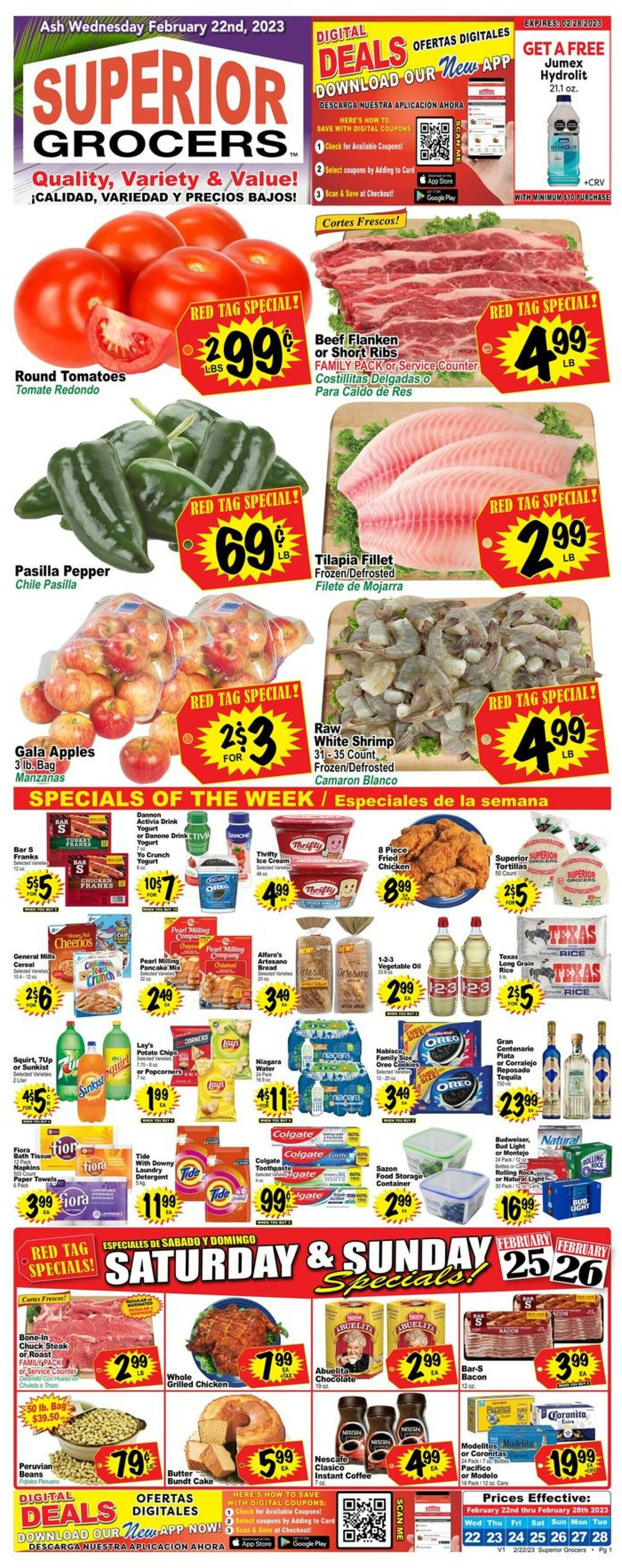 Superior Grocers Weekly Ad Circular - valid 02/22-02/28/2023