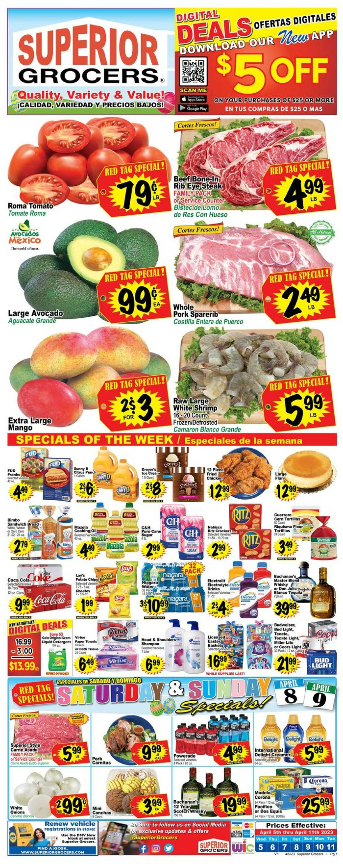 Superior Grocers Weekly Ad Circular - valid 04/05-04/11/2023