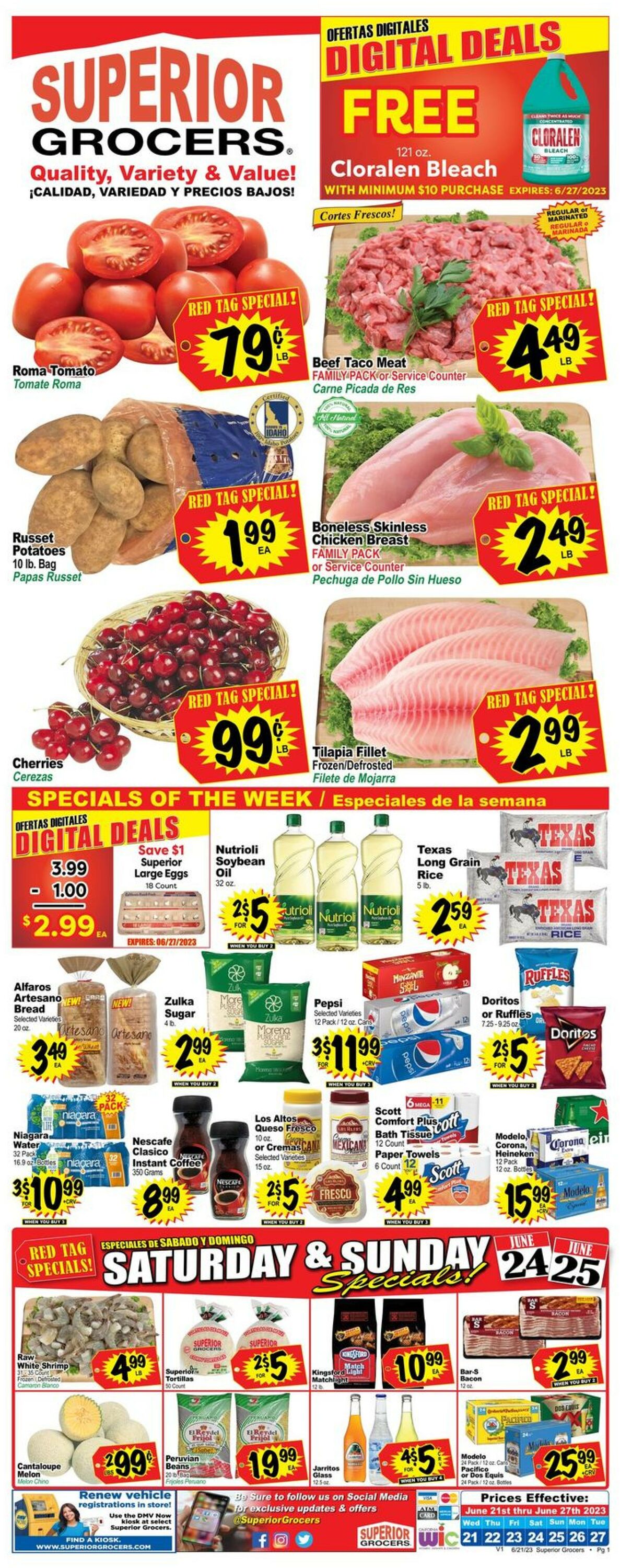 Superior Grocers Weekly Ad Circular - valid 06/21-06/27/2023