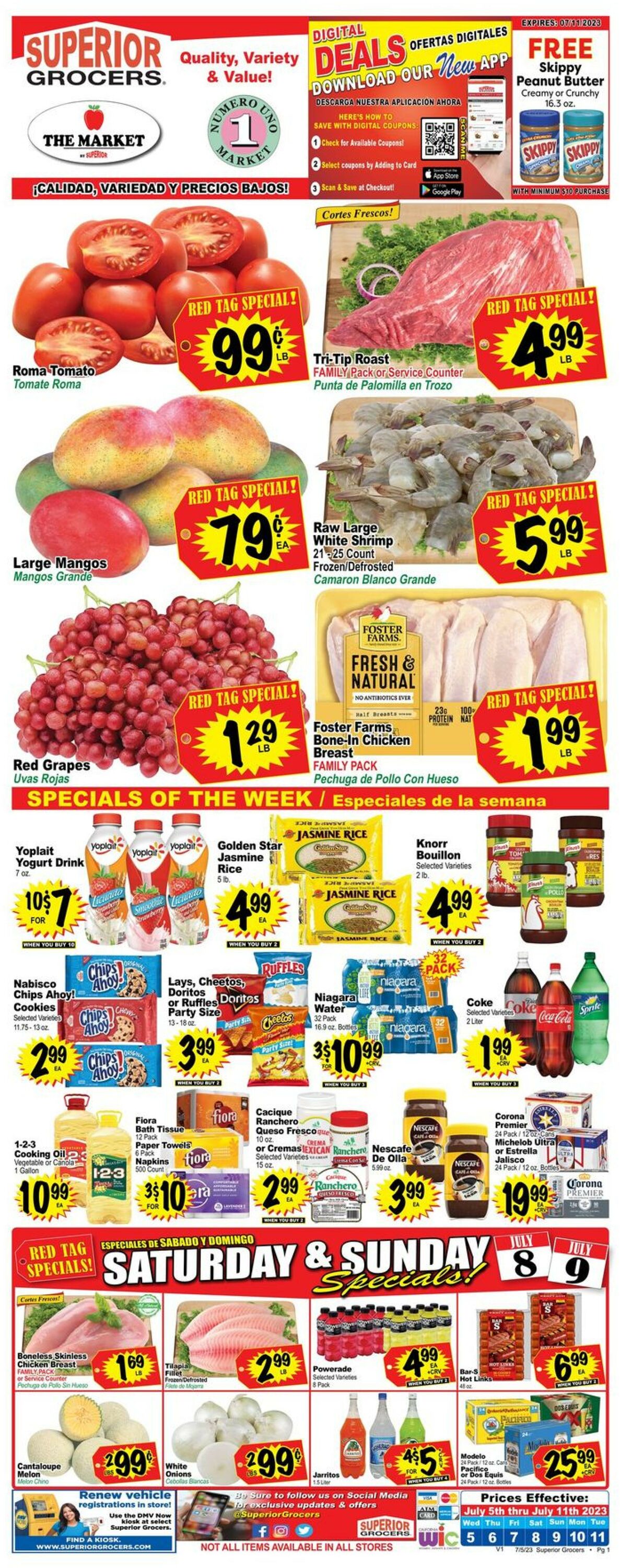 Superior Grocers Weekly Ad Circular - valid 07/05-07/11/2023