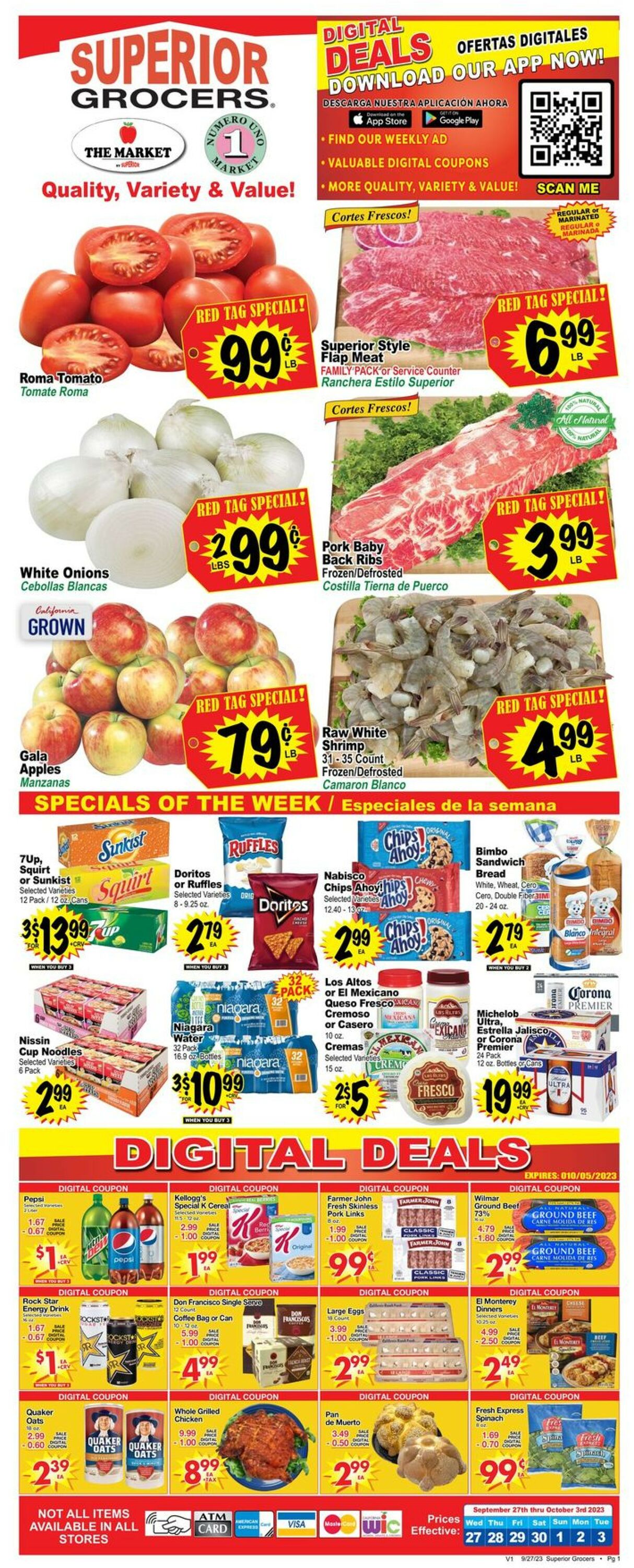 Superior Grocers Weekly Ad Circular - valid 09/27-10/03/2023