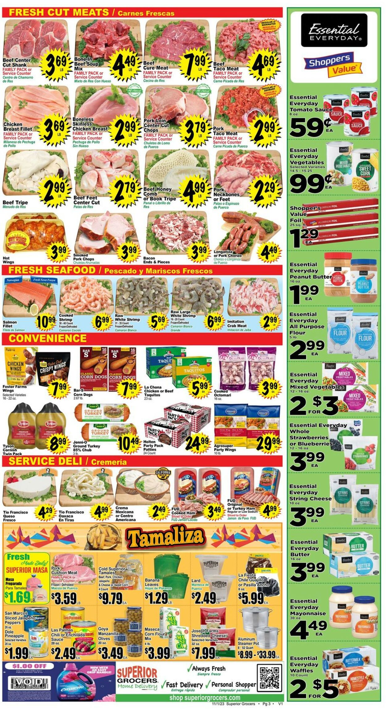 Superior Grocers Weekly Ad Circular - valid 11/01-11/07/2023 (Page 3)