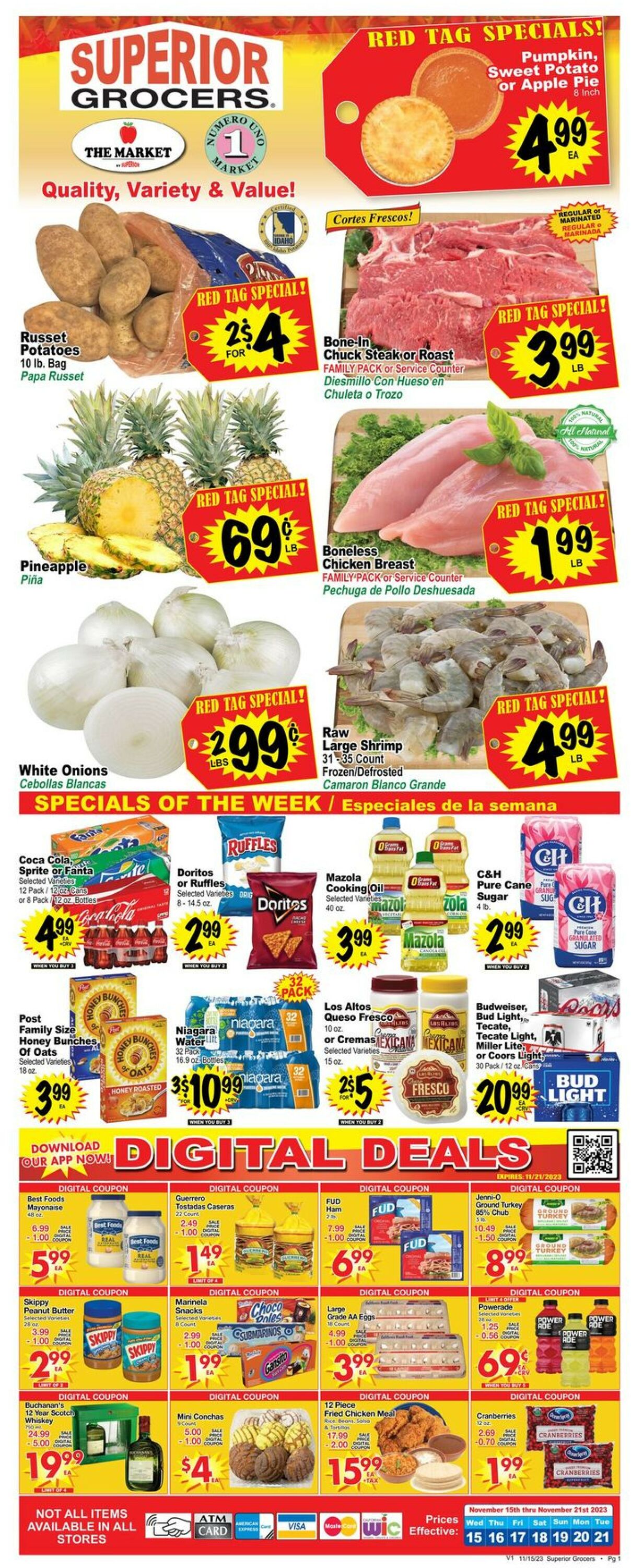 Superior Grocers Weekly Ad Circular - valid 11/15-11/21/2023