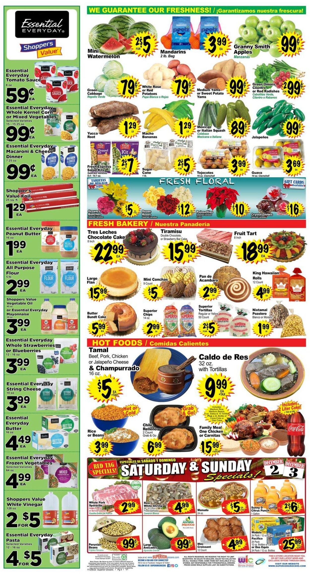 Superior Grocers Weekly Ad Circular - valid 11/29-12/05/2023 (Page 4)