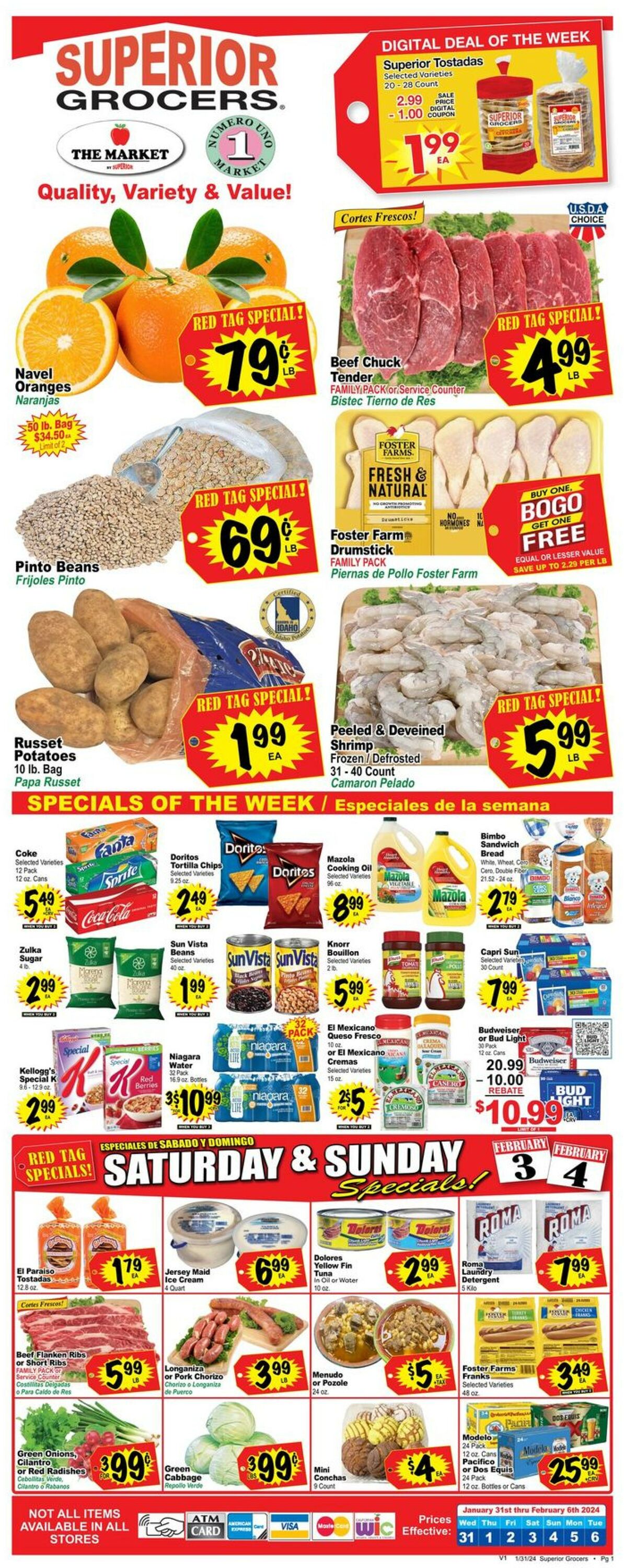 Superior Grocers Weekly Ad Circular - valid 01/31-02/06/2024