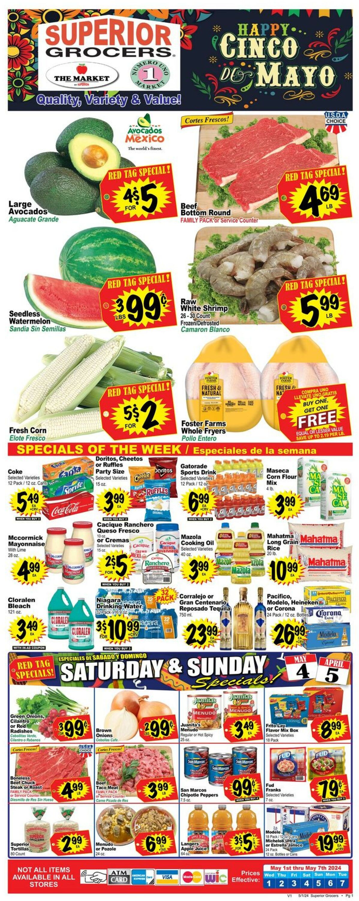 Superior Grocers Weekly Ad Circular - valid 05/01-05/07/2024