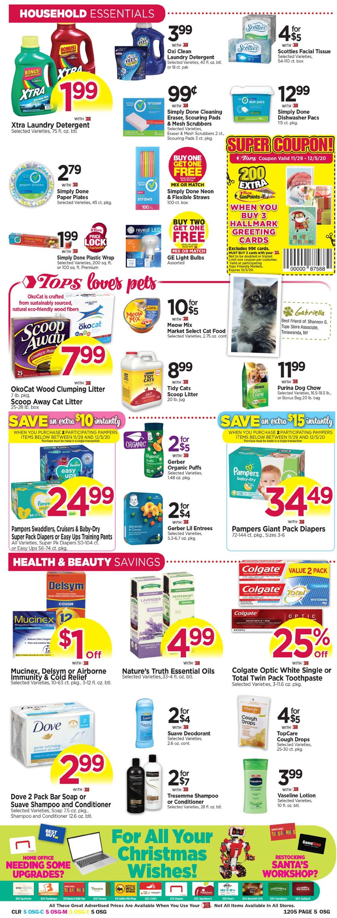 Tops Friendly Markets Cyber Monday 2020 Weekly Ad Circular - valid 11/29-12/05/2020 (Page 5)