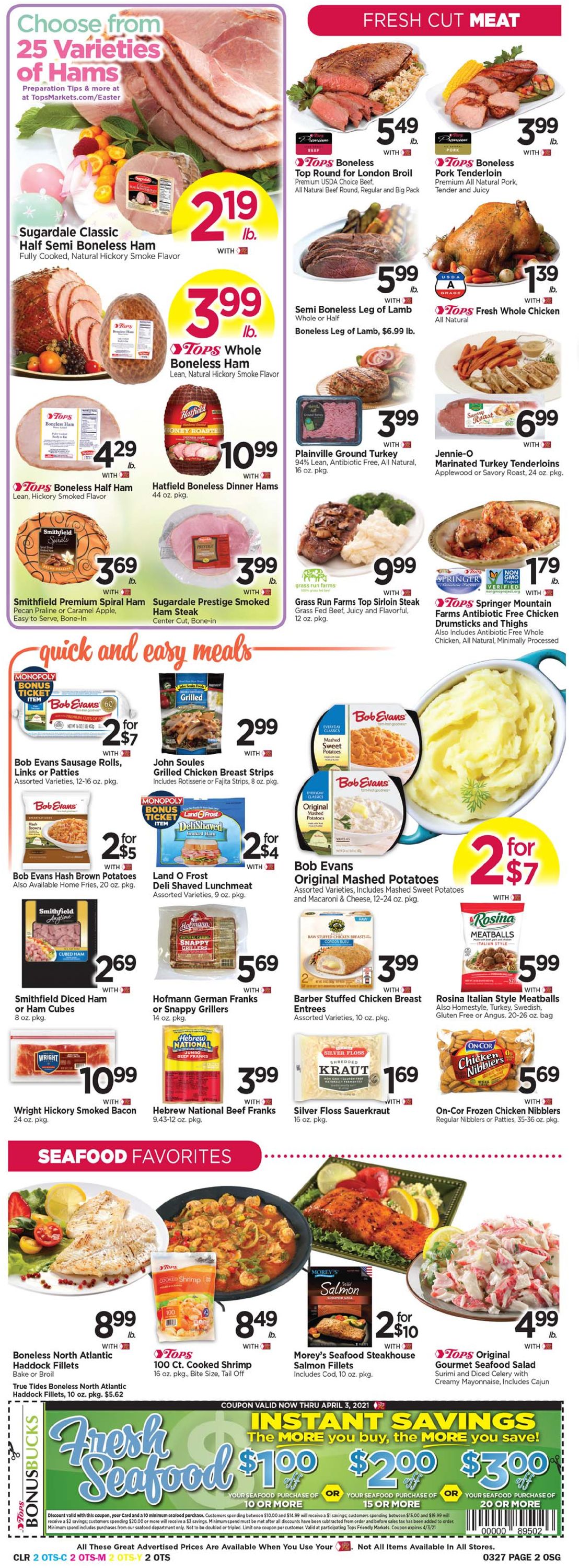 Tops Friendly Markets - Easter 2021 Weekly Ad Circular - valid 03/21-03/27/2021 (Page 2)