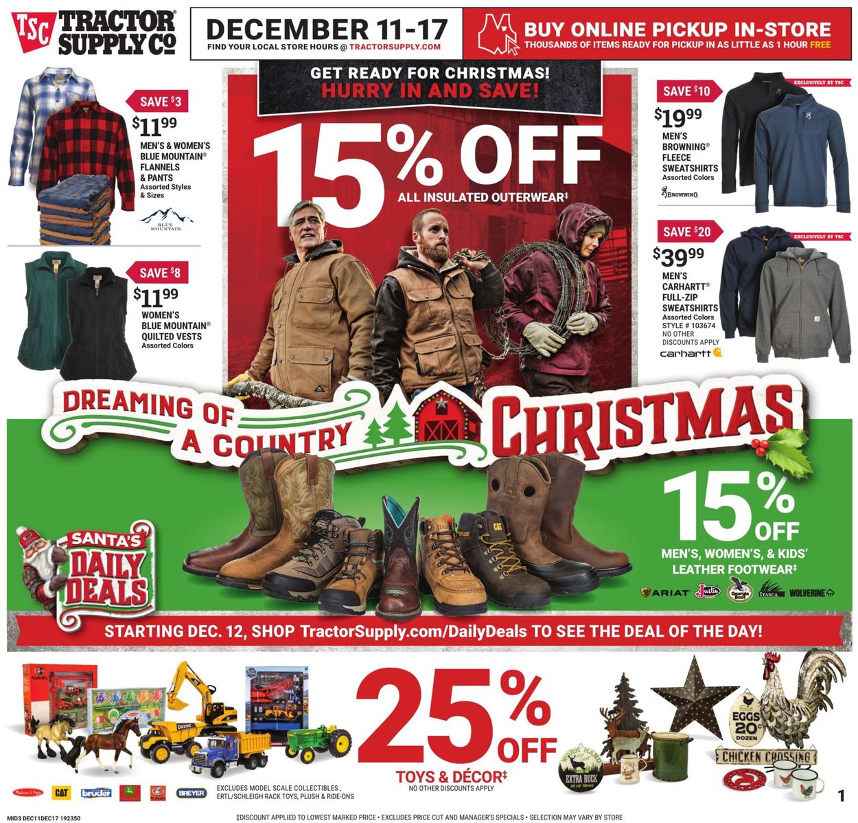 Tractor Supply - Christmas Ad 2019 Weekly Ad Circular - valid 12/11-12/17/2019