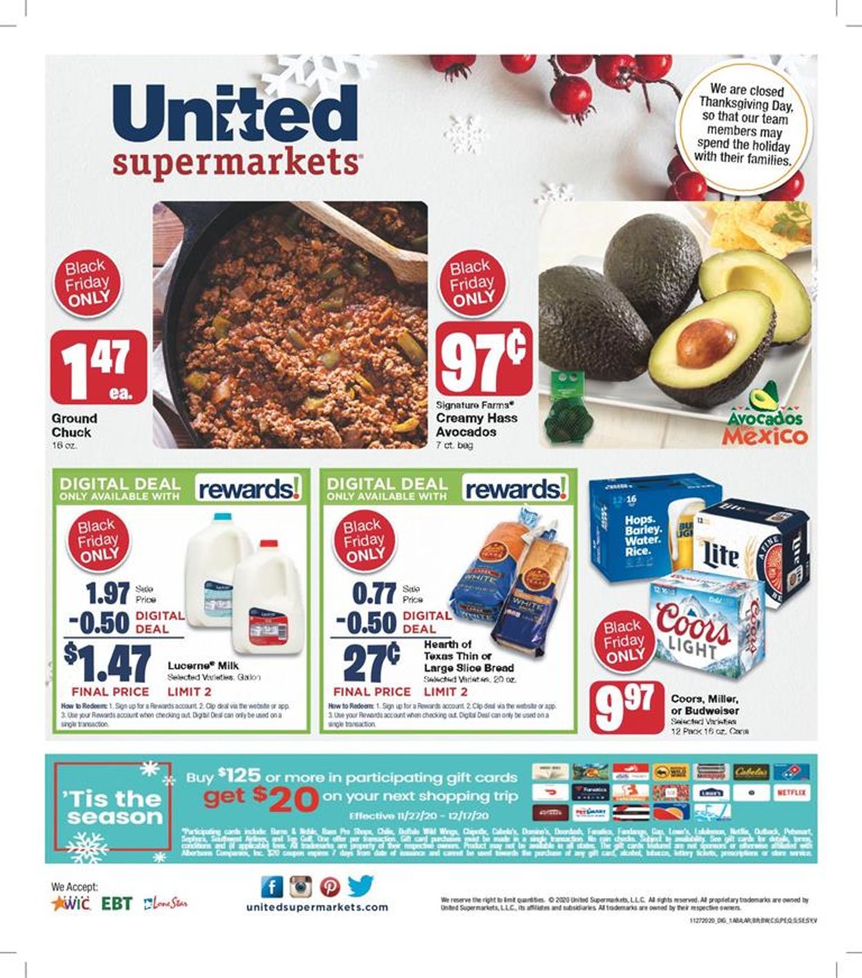 United Supermarkets Black Friday 2020 Weekly Ad Circular - valid 11/27-12/01/2020
