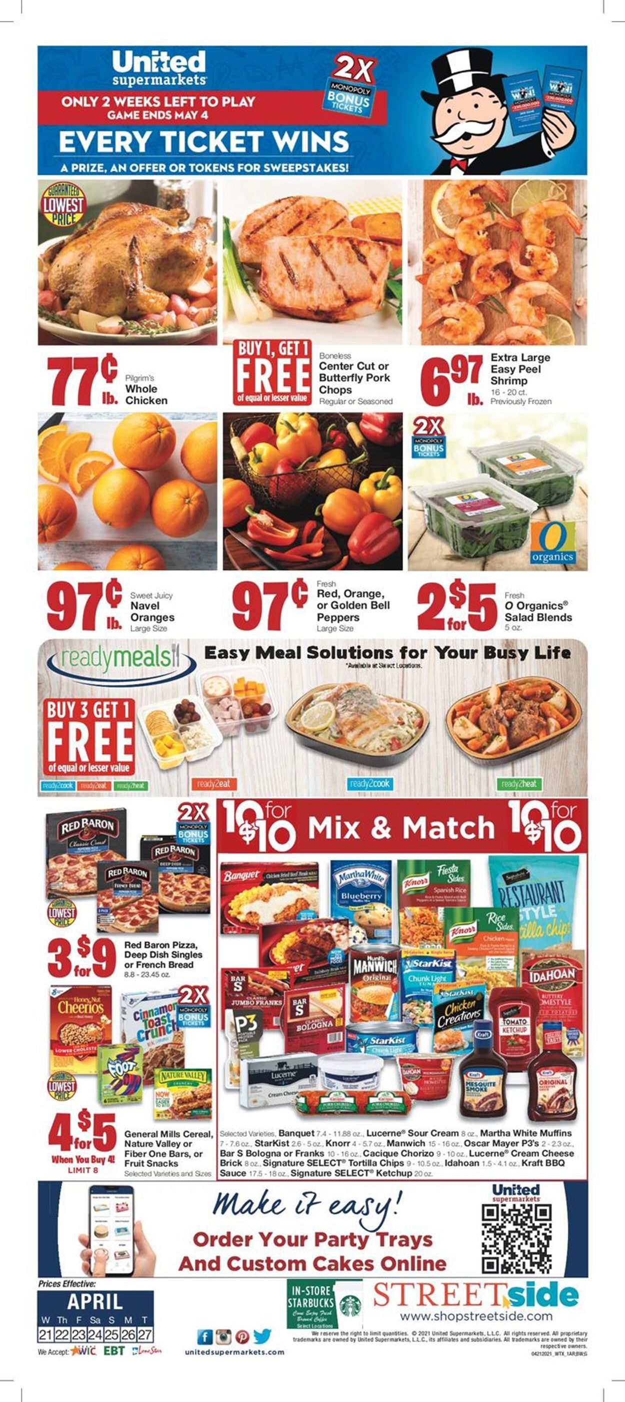 United Supermarkets Weekly Ad Circular - valid 04/21-04/27/2021