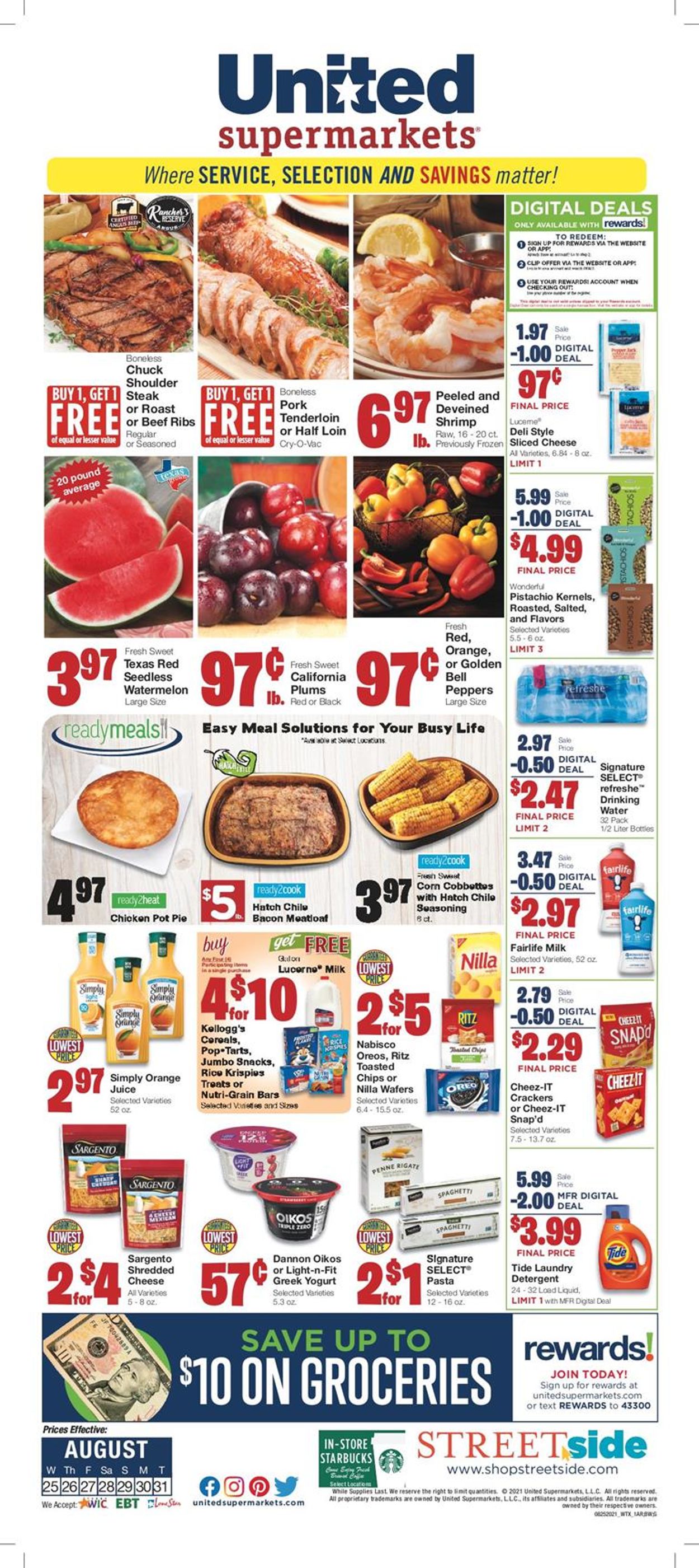 United Supermarkets Weekly Ad Circular - valid 08/25-08/31/2021