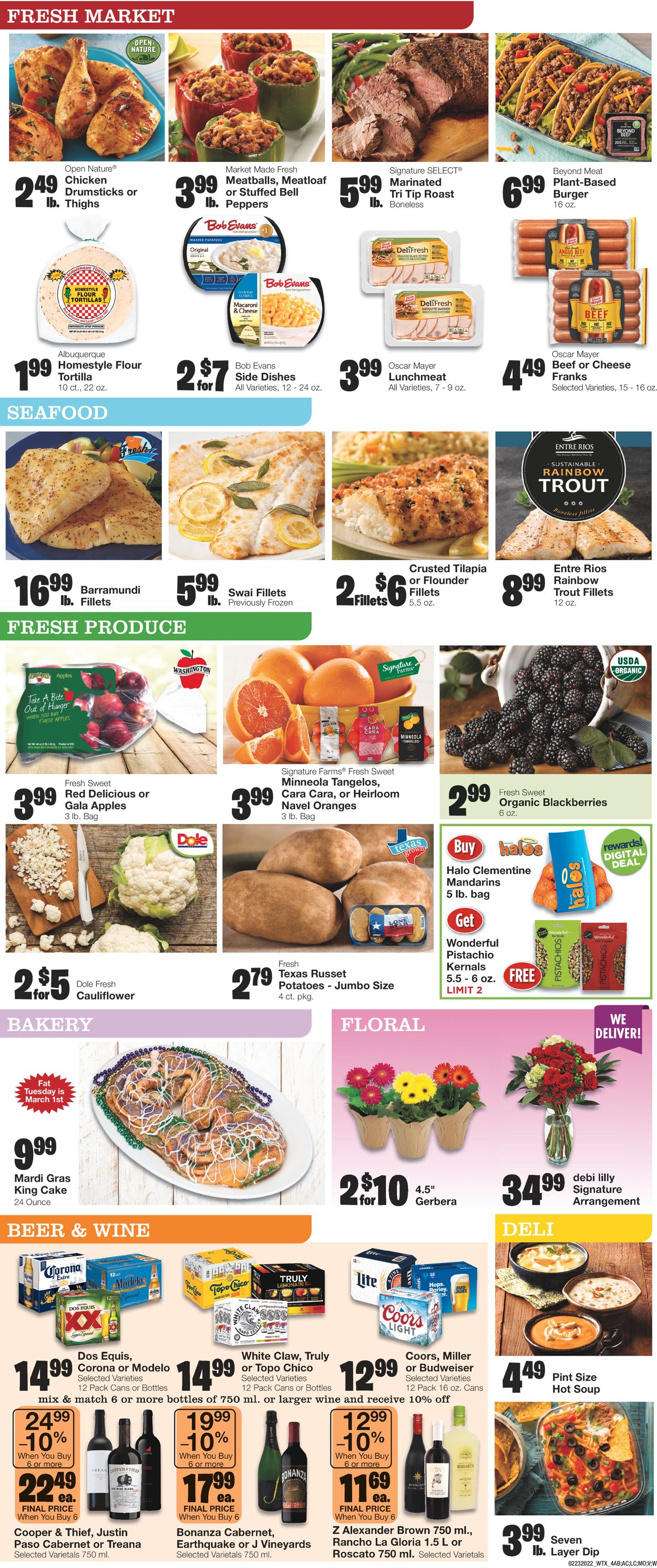 United Supermarkets Weekly Ad Circular - valid 02/23-03/01/2022 (Page 4)