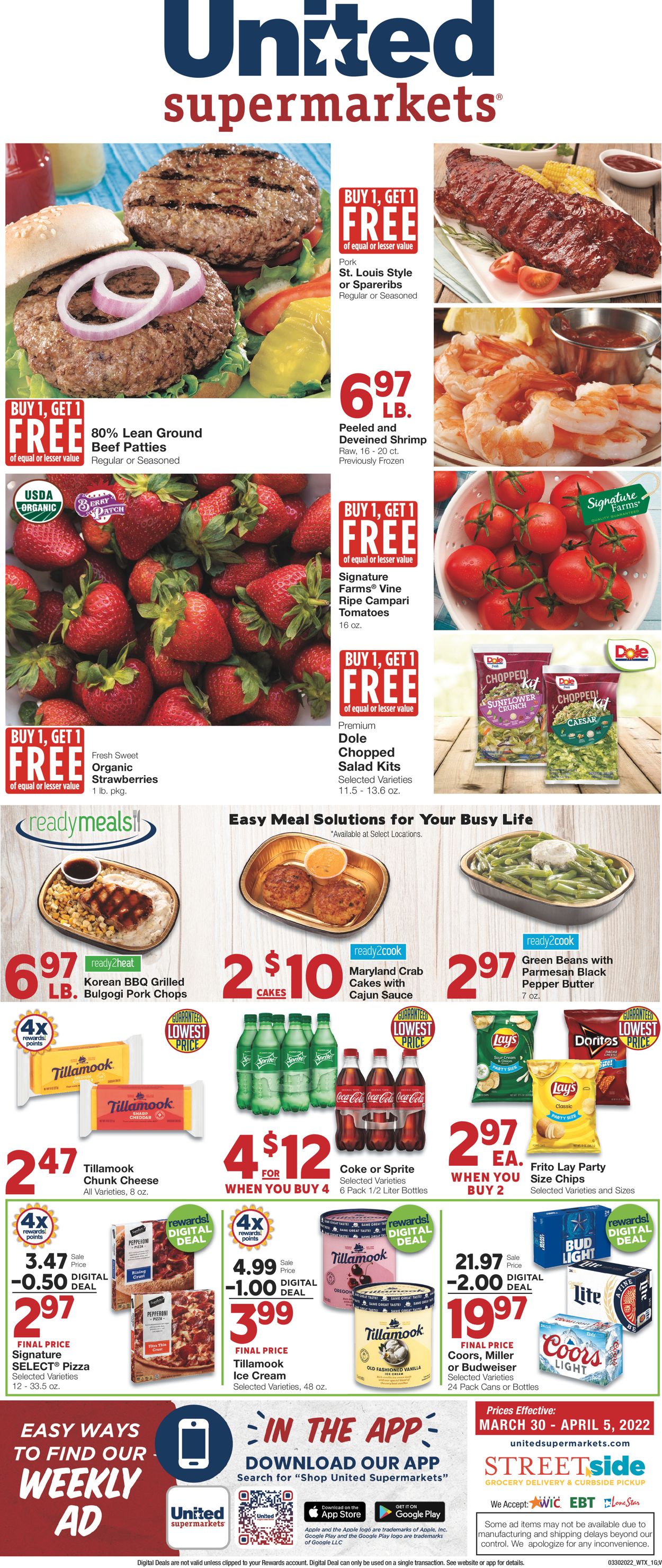 United Supermarkets Weekly Ad Circular - valid 03/30-04/05/2022