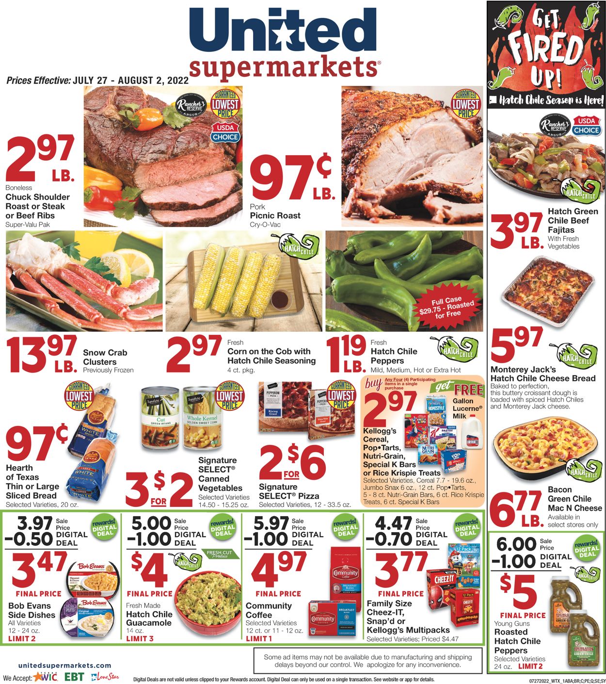 United Supermarkets Weekly Ad Circular - valid 07/27-08/02/2022