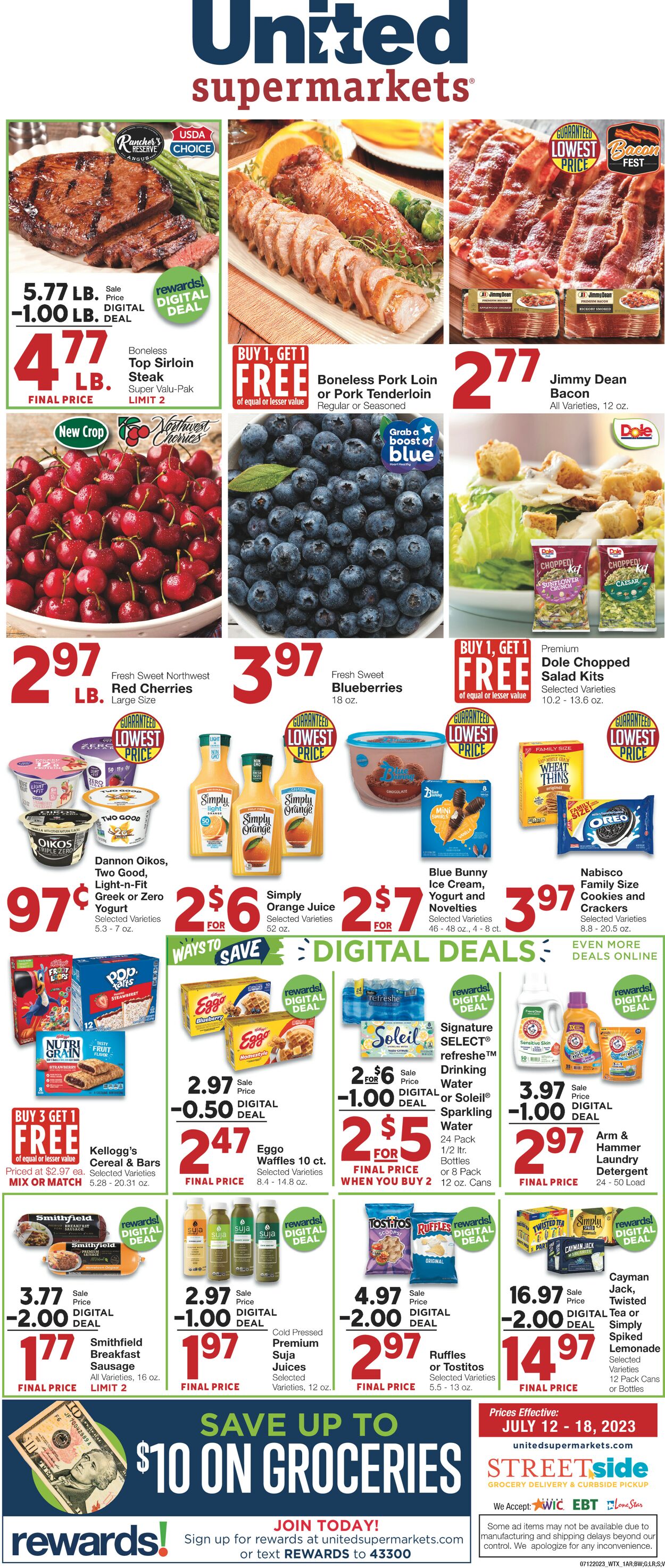 United Supermarkets Weekly Ad Circular - valid 07/12-07/18/2023