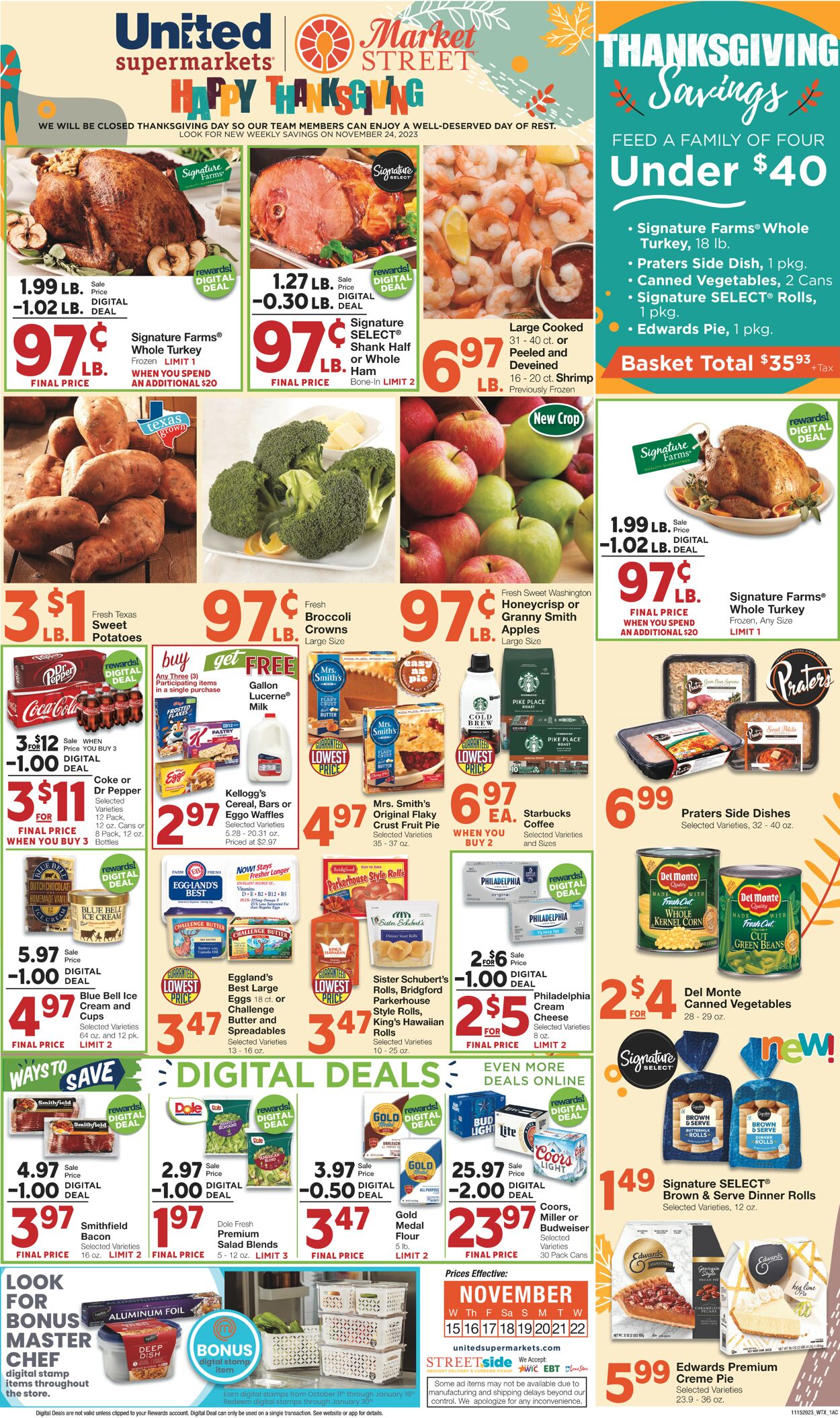 United Supermarkets Weekly Ad Circular - valid 11/15-11/22/2023