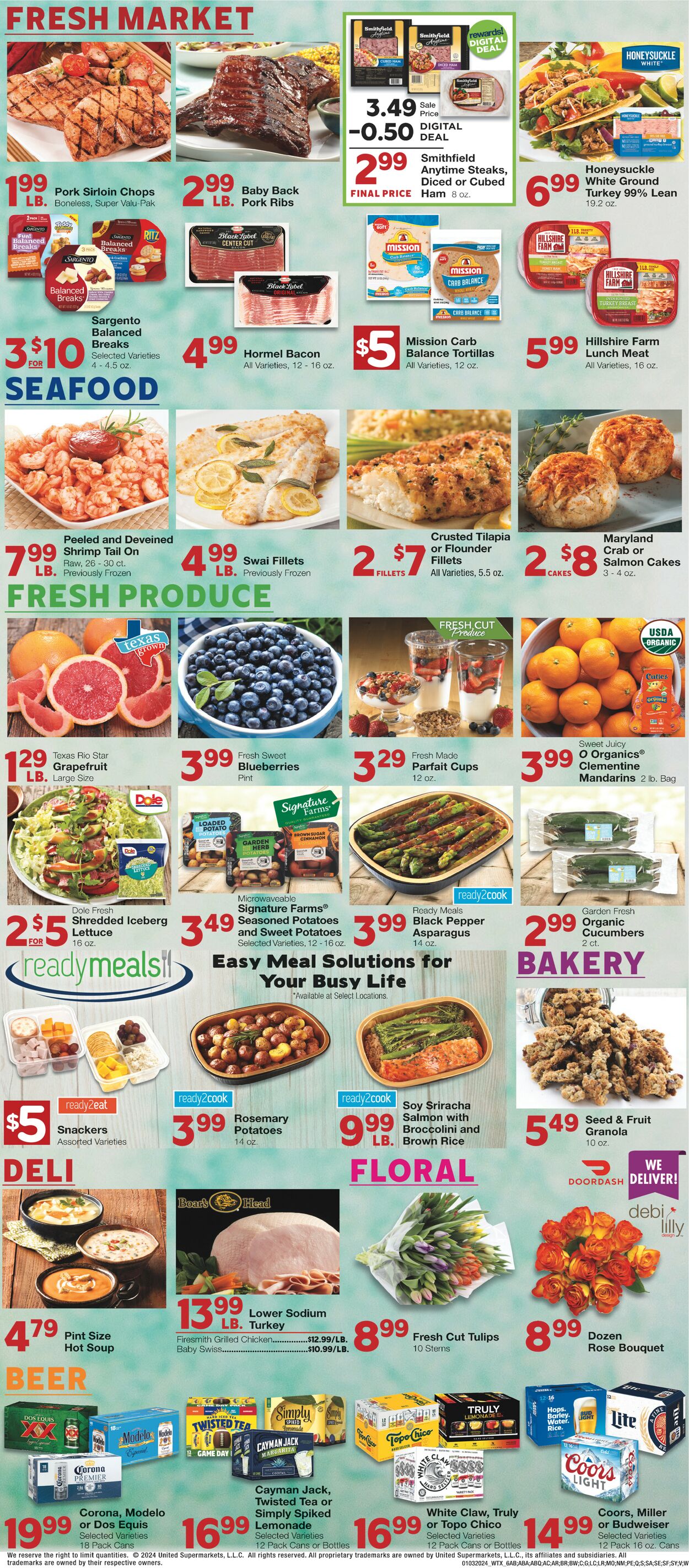 United Supermarkets Weekly Ad Circular - valid 01/02-01/09/2024 (Page 6)