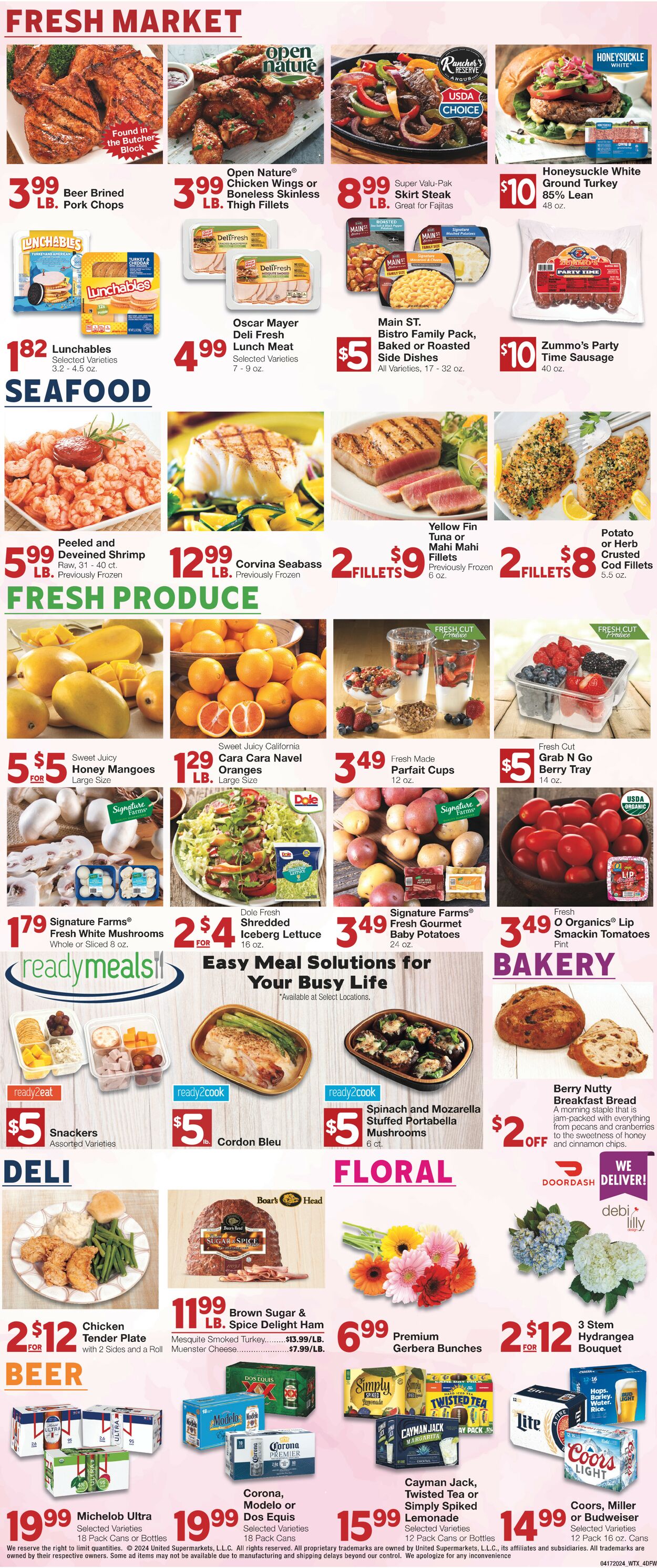United Supermarkets Weekly Ad Circular - valid 04/17-04/23/2024 (Page 4)