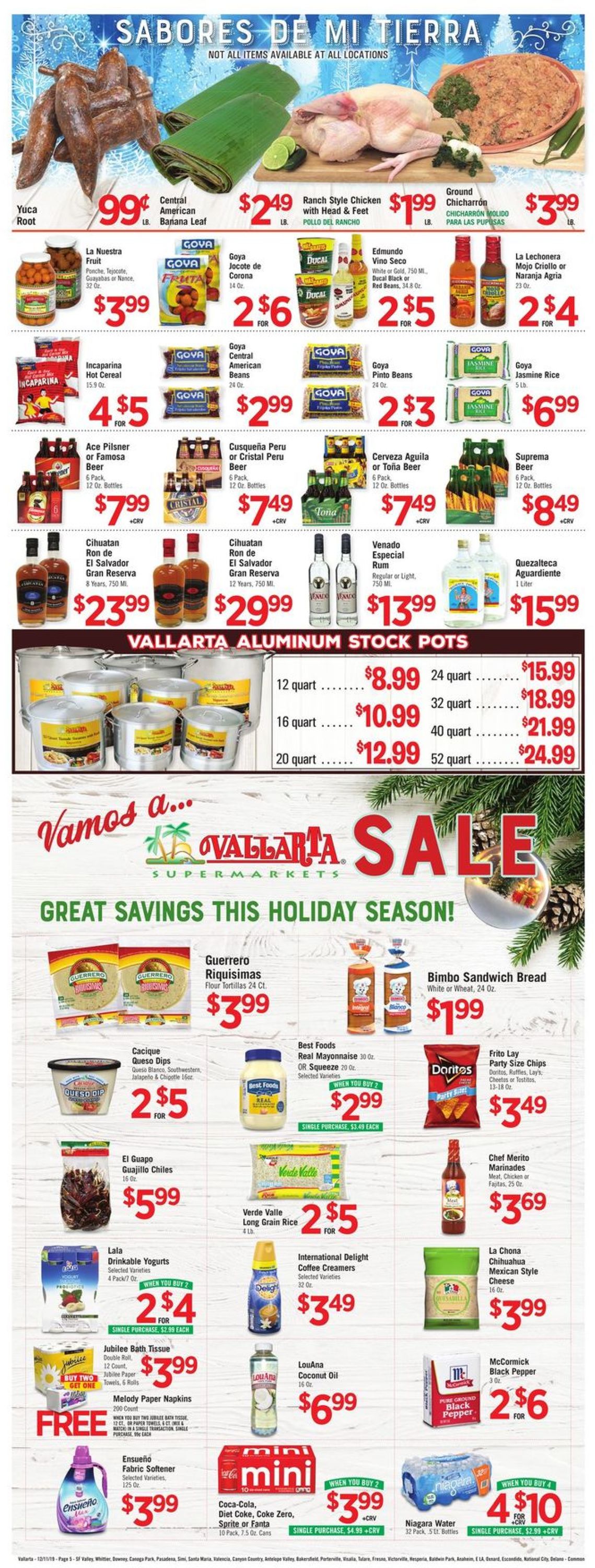 Vallarta - Holidays Ad 2019 Weekly Ad Circular - valid 12/11-12/17/2019 (Page 5)