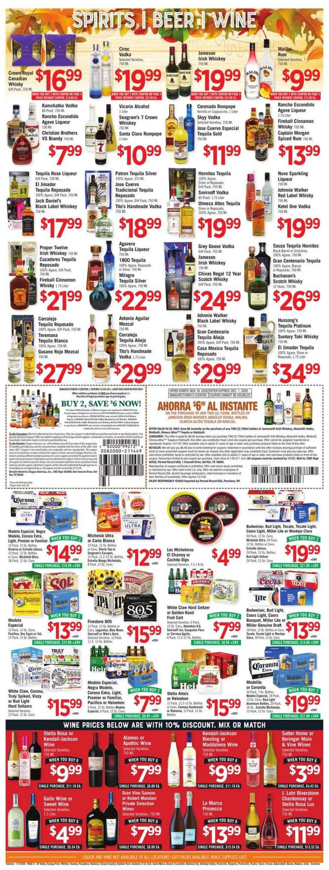 Vallarta Thanksgiving ad 2020 Weekly Ad Circular - valid 11/18-11/24/2020 (Page 4)