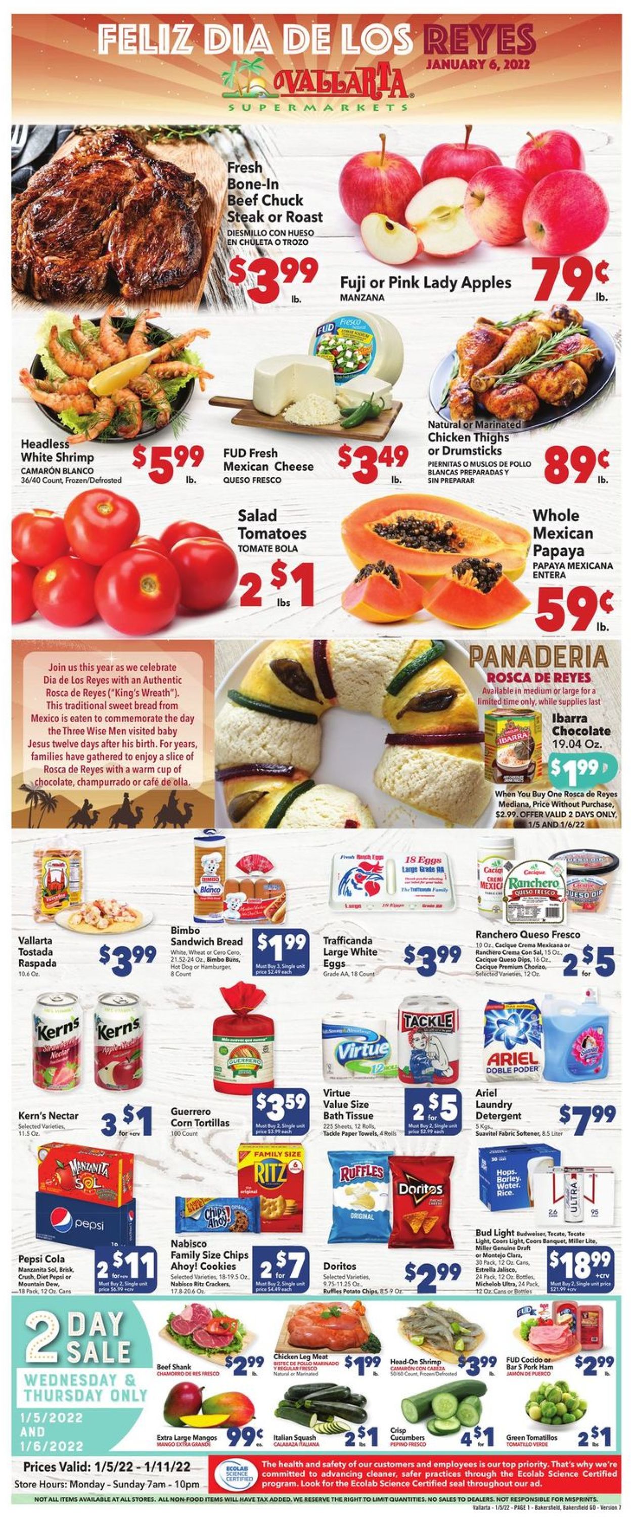Vallarta Weekly Ad Circular - valid 01/05-01/11/2022