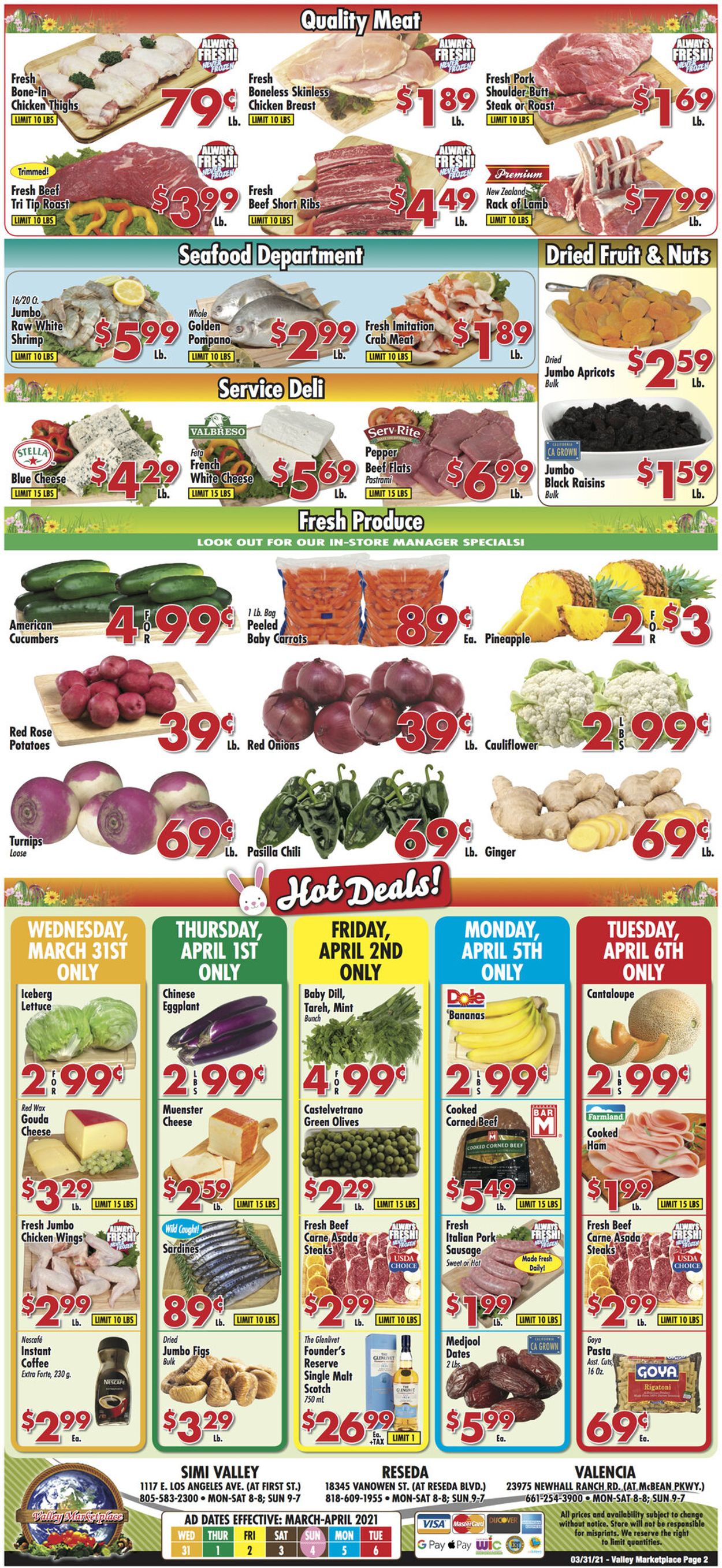 Valley Marketplace Easter 2021 Weekly Ad Circular - valid 03/31-04/06/2021 (Page 2)