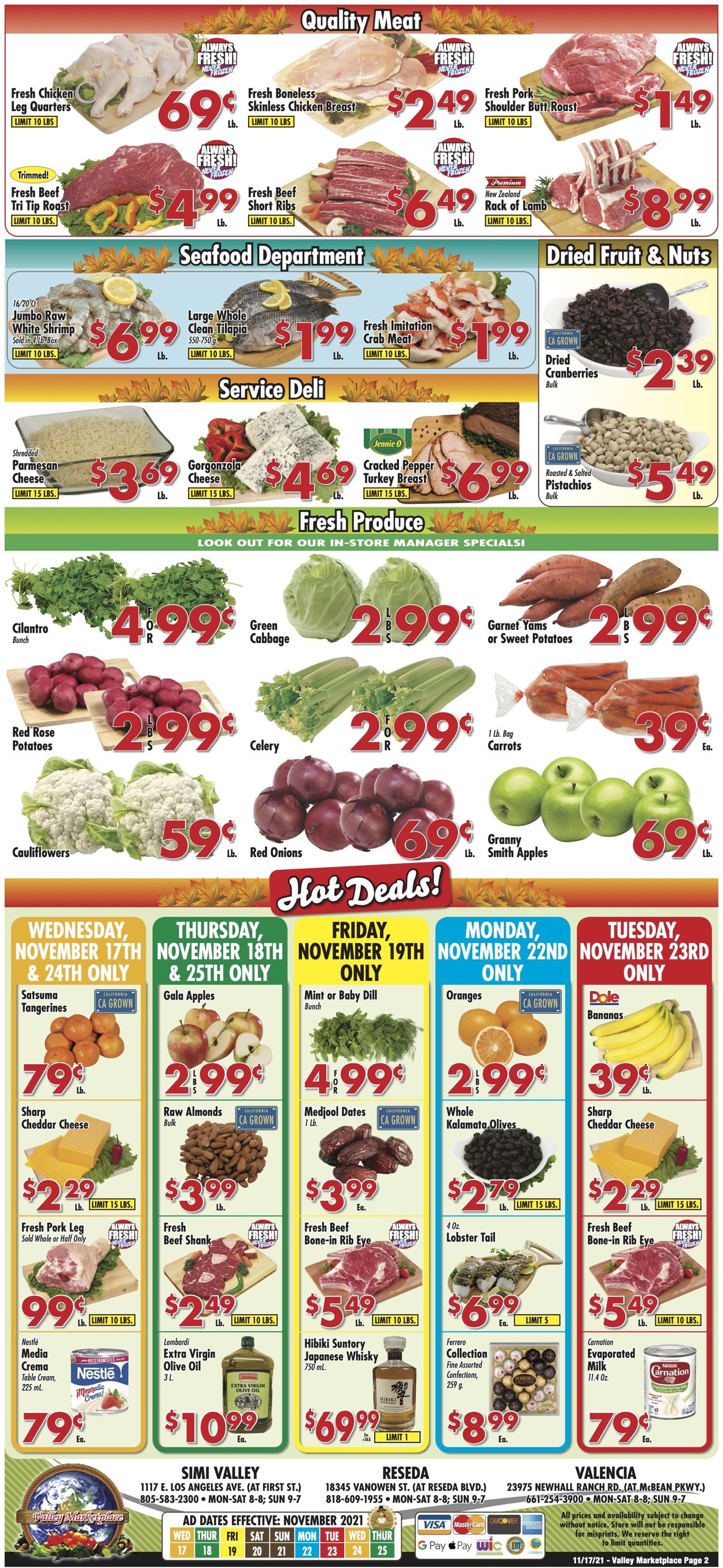 Valley Marketplace THANKSGIVING 2021 Weekly Ad Circular - valid 11/17-11/25/2021 (Page 2)