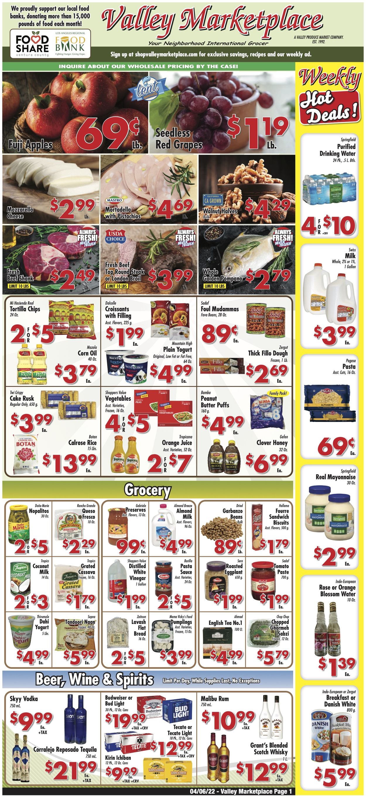 Valley Marketplace Weekly Ad Circular - valid 04/06-04/12/2022