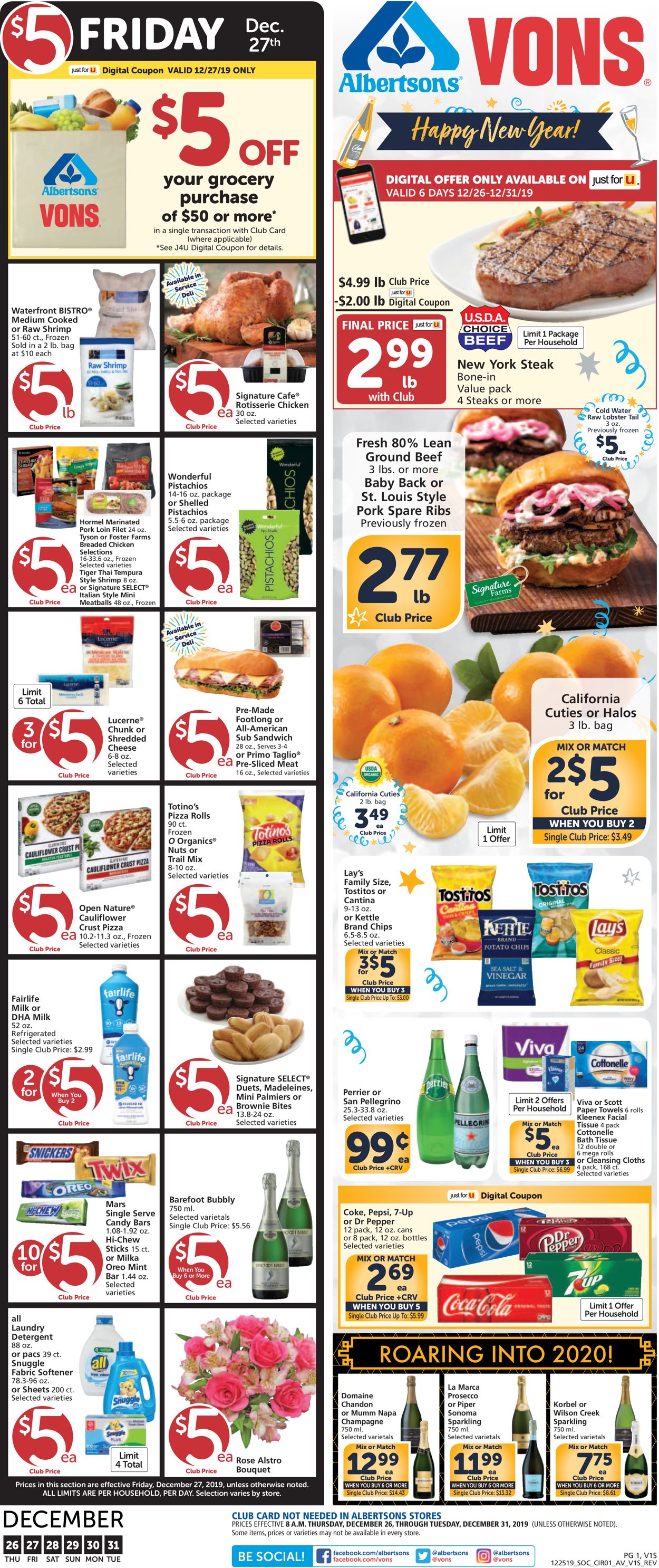 Vons - New Years's Ad 2019/2020 Weekly Ad Circular - valid 12/28-12/31/2019 (Page 3)