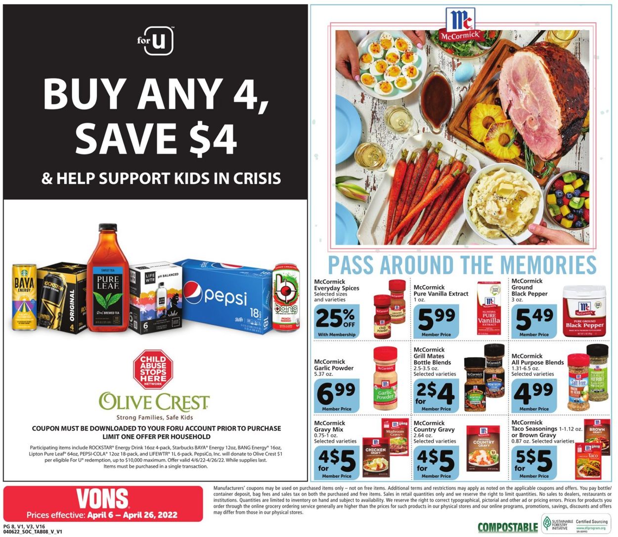 Vons EASTER 2022 Weekly Ad Circular - valid 04/06-04/26/2022 (Page 8)