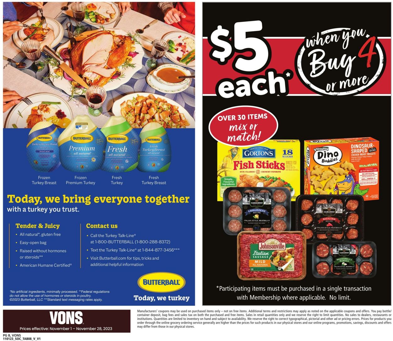 Vons Weekly Ad Circular - valid 11/01-11/28/2023 (Page 8)