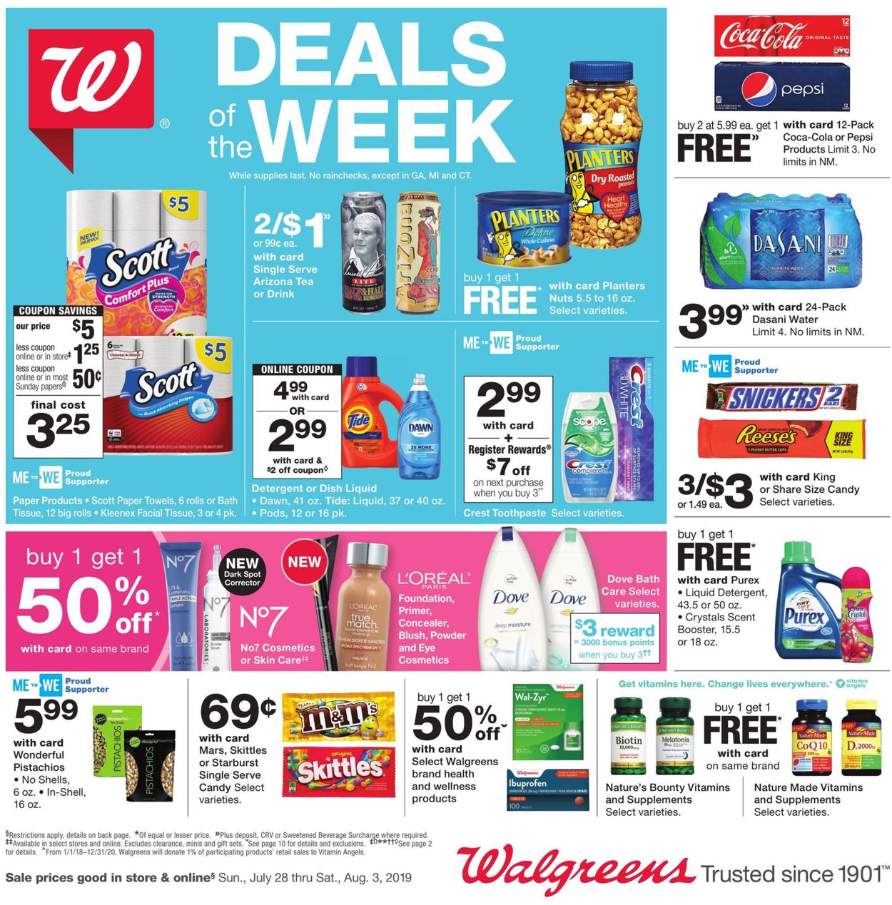 Walgreens Weekly Ad Circular - valid 07/28-08/03/2019